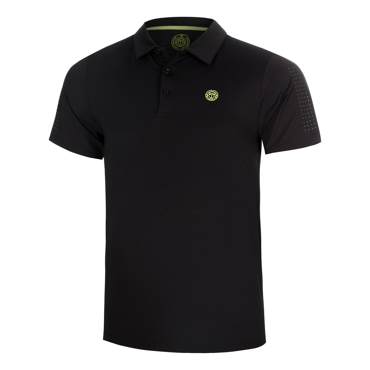 BIDI BADU Night Flash Lasercut Polo Mężczyźni - czarny