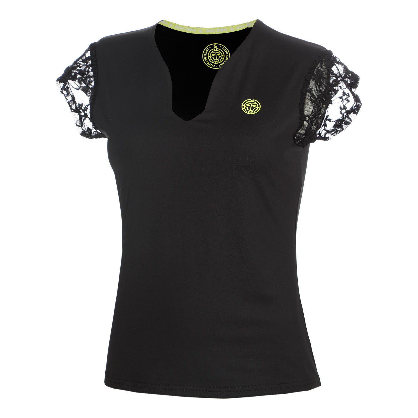 BIDI BADU Night Flash V-Neck Koszulka Kobiety - czarny