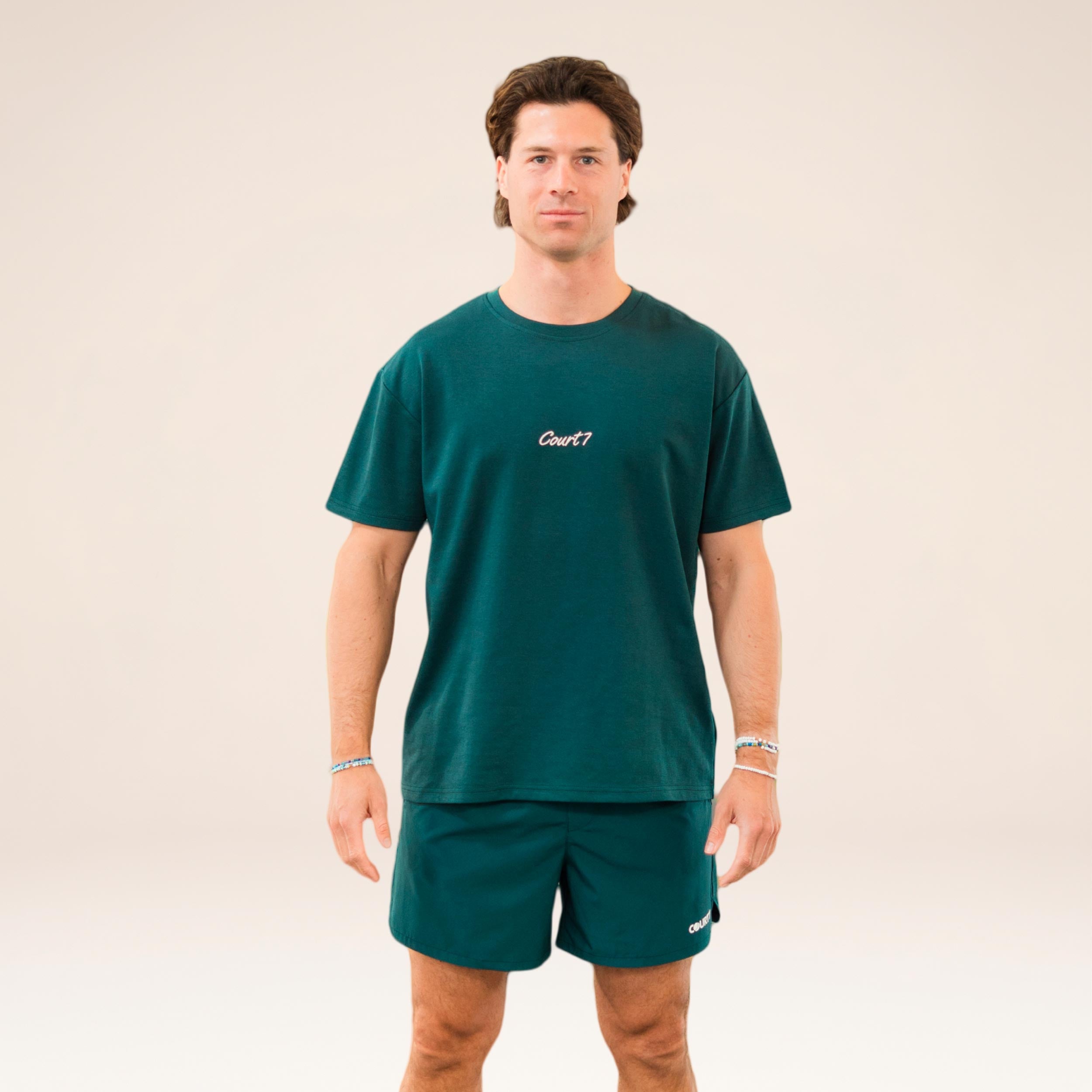 COURT7 AD-IN Basic 2.0 Koszulka Unisex - ciemnozielony