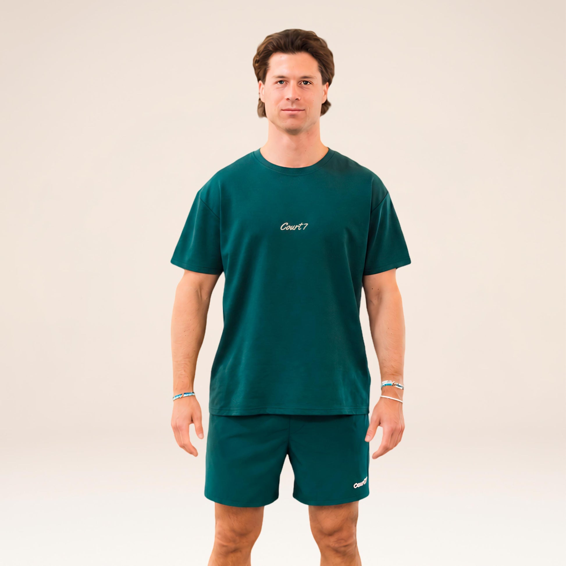 COURT7 AD-IN Basic 2.0 Koszulka Unisex - ciemnozielony