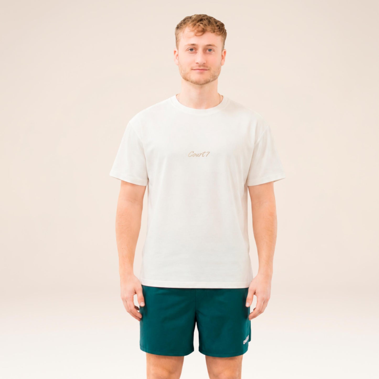 COURT7 AD-IN Basic 2.0 Koszulka Unisex - złamana biel