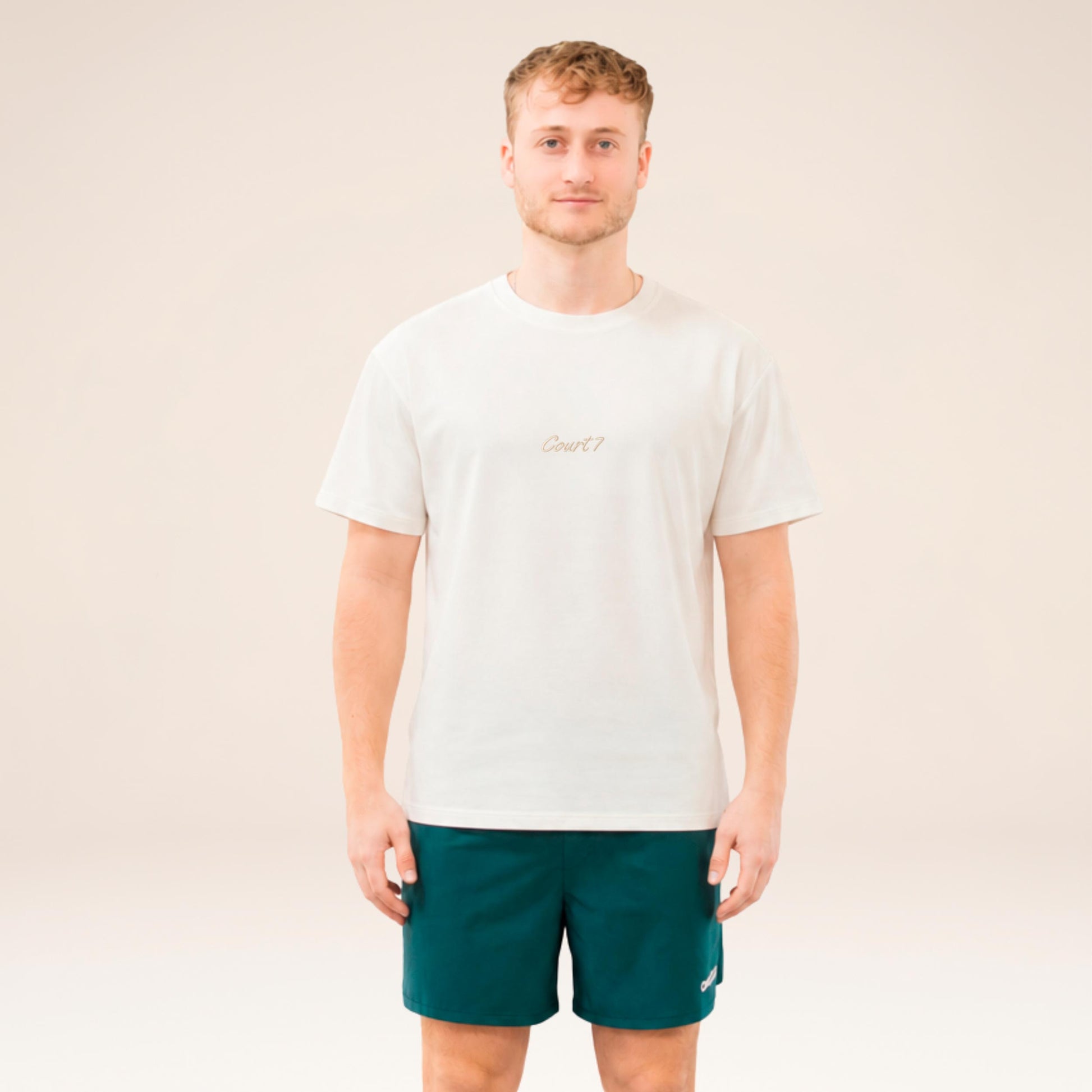 COURT7 AD-IN Basic 2.0 Koszulka Unisex - złamana biel