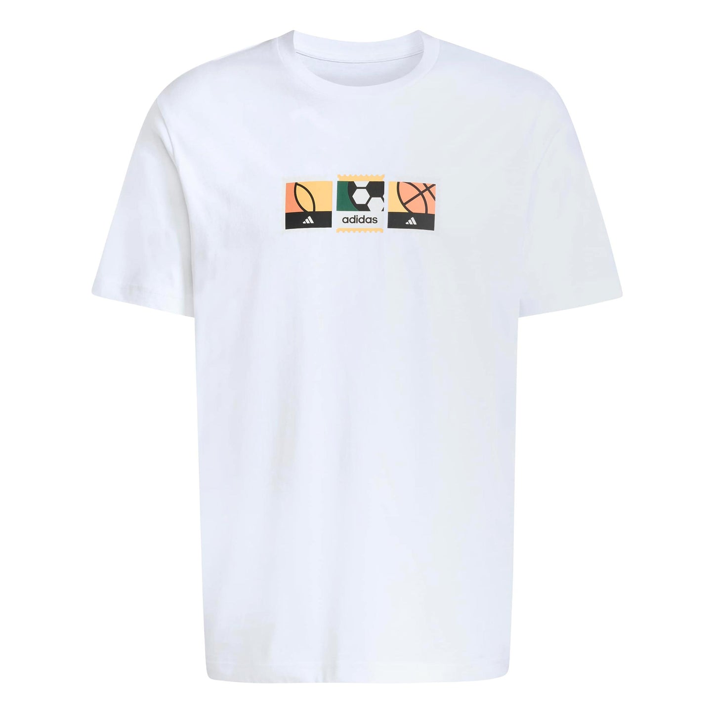 adidas MOS Stamps Graphic Koszulka Mężczyźni - biały, wielokolorowy
