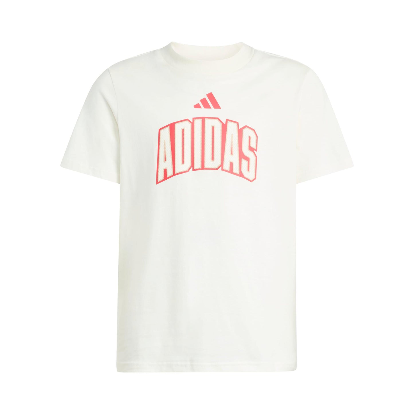 adidas Stadium Lettering Koszulka Dzieci - złamana biel, czerwony