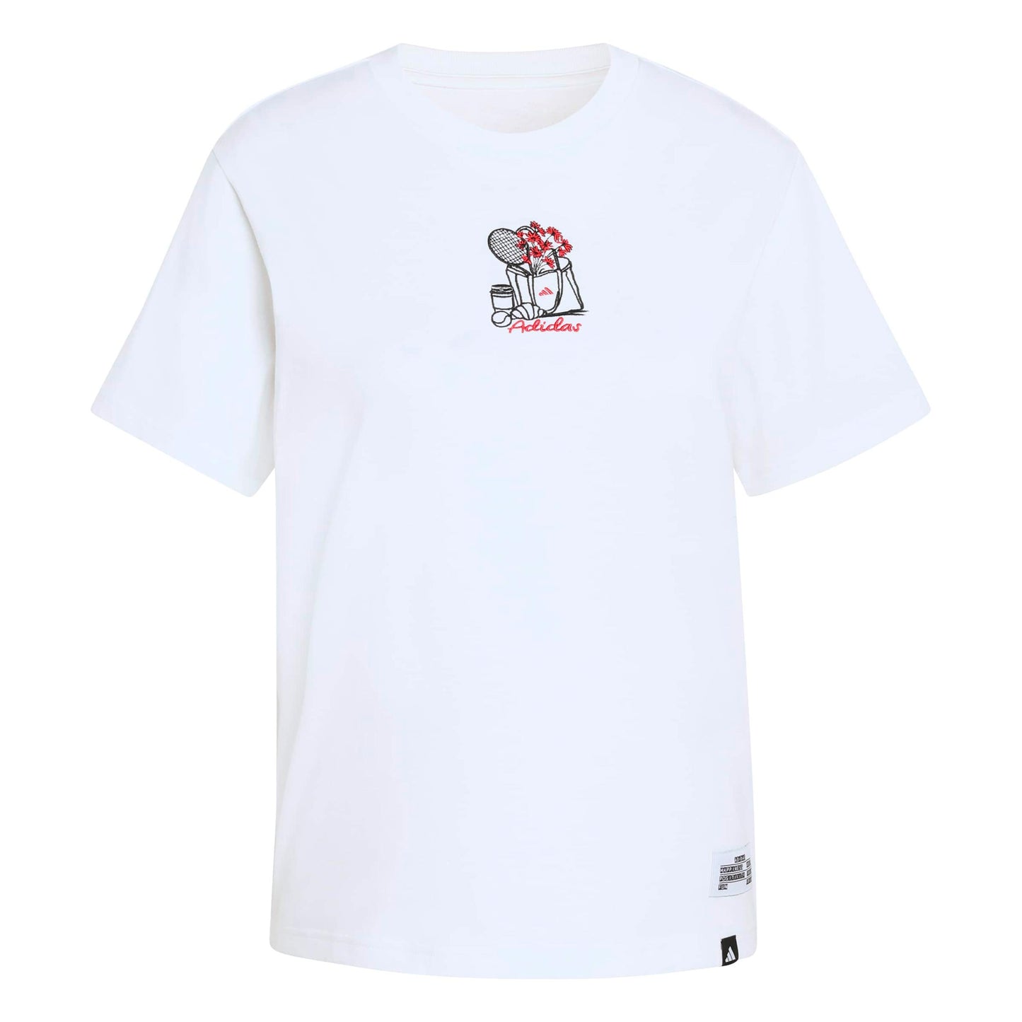 adidas MINI Embroidery Graphic Koszulka Kobiety - biały, wielokolorowy