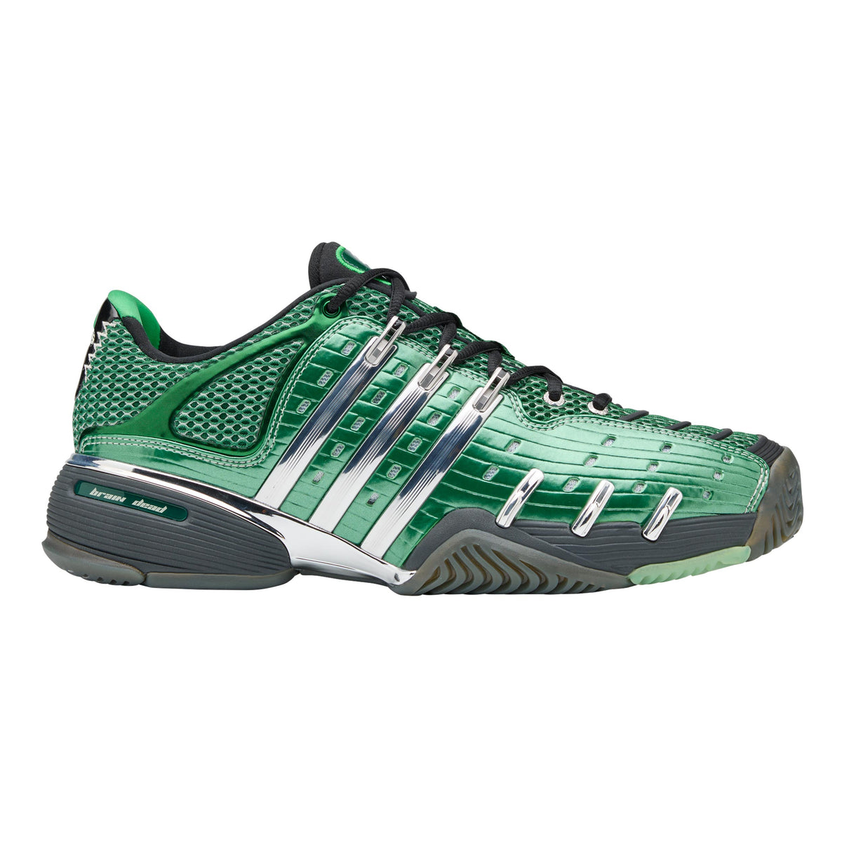 adidas Barricade V Brain buty do tenisa allcourt Mężczyźni - ciemnozielony, srebrny