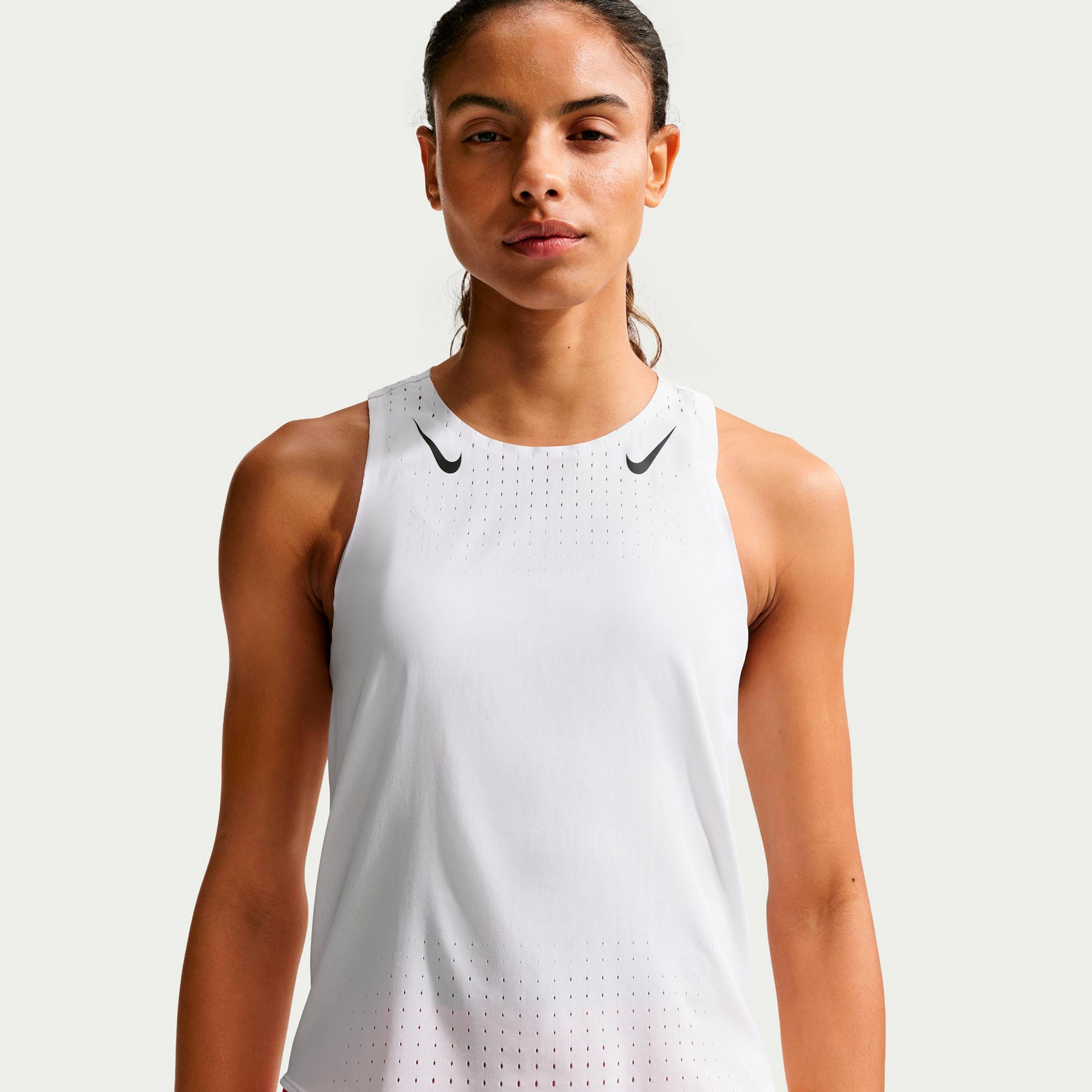 Nike AeroSwift Koszulka do biegania Kobiety - biały, czarny