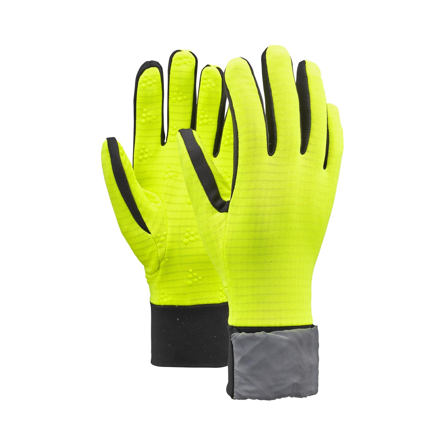 Craft Essence Hybrid Rękawiczki do biegania Unisex - neonowy żółty, srebrny