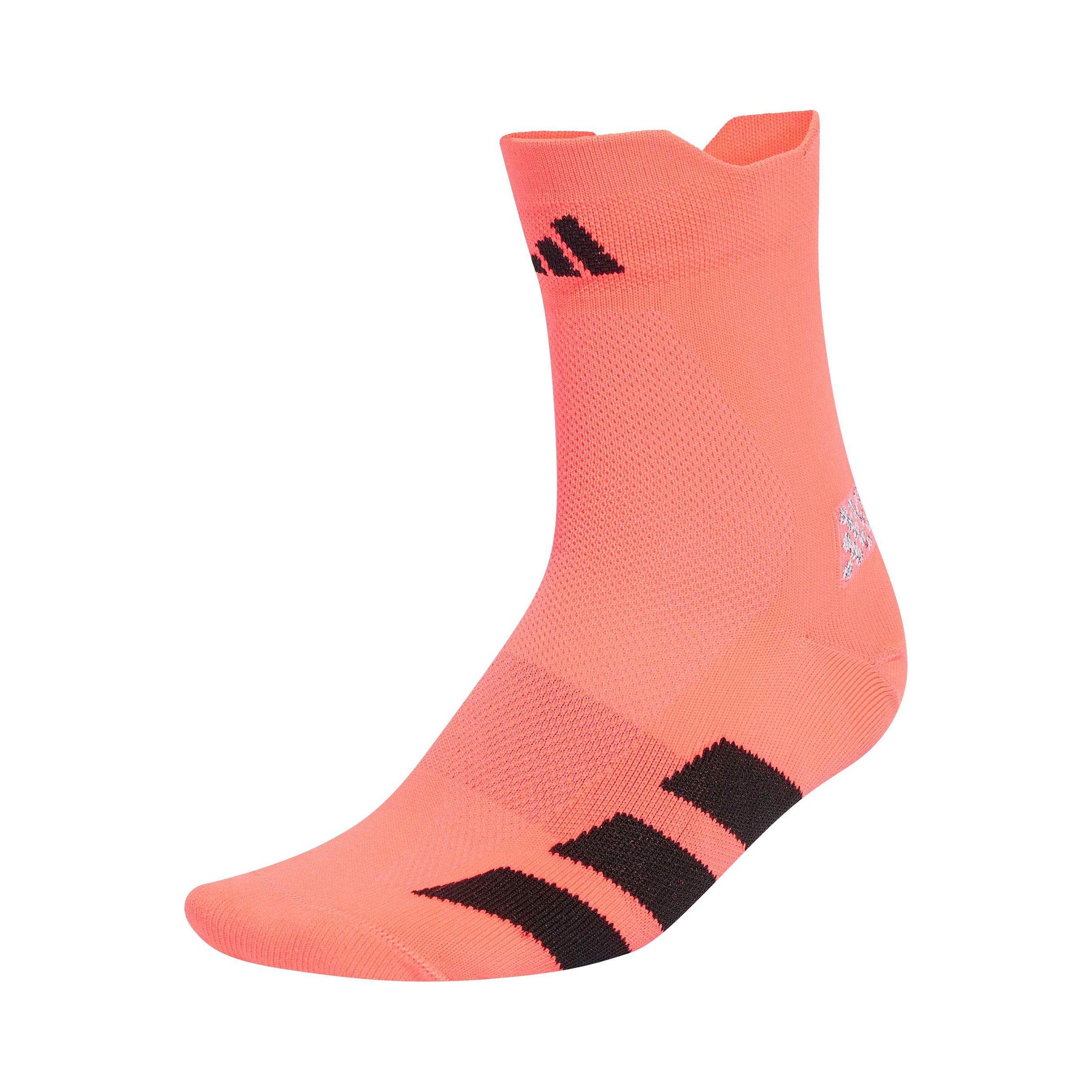adidas adizero Quarter Skarpety do biegania Unisex - koral, czarny