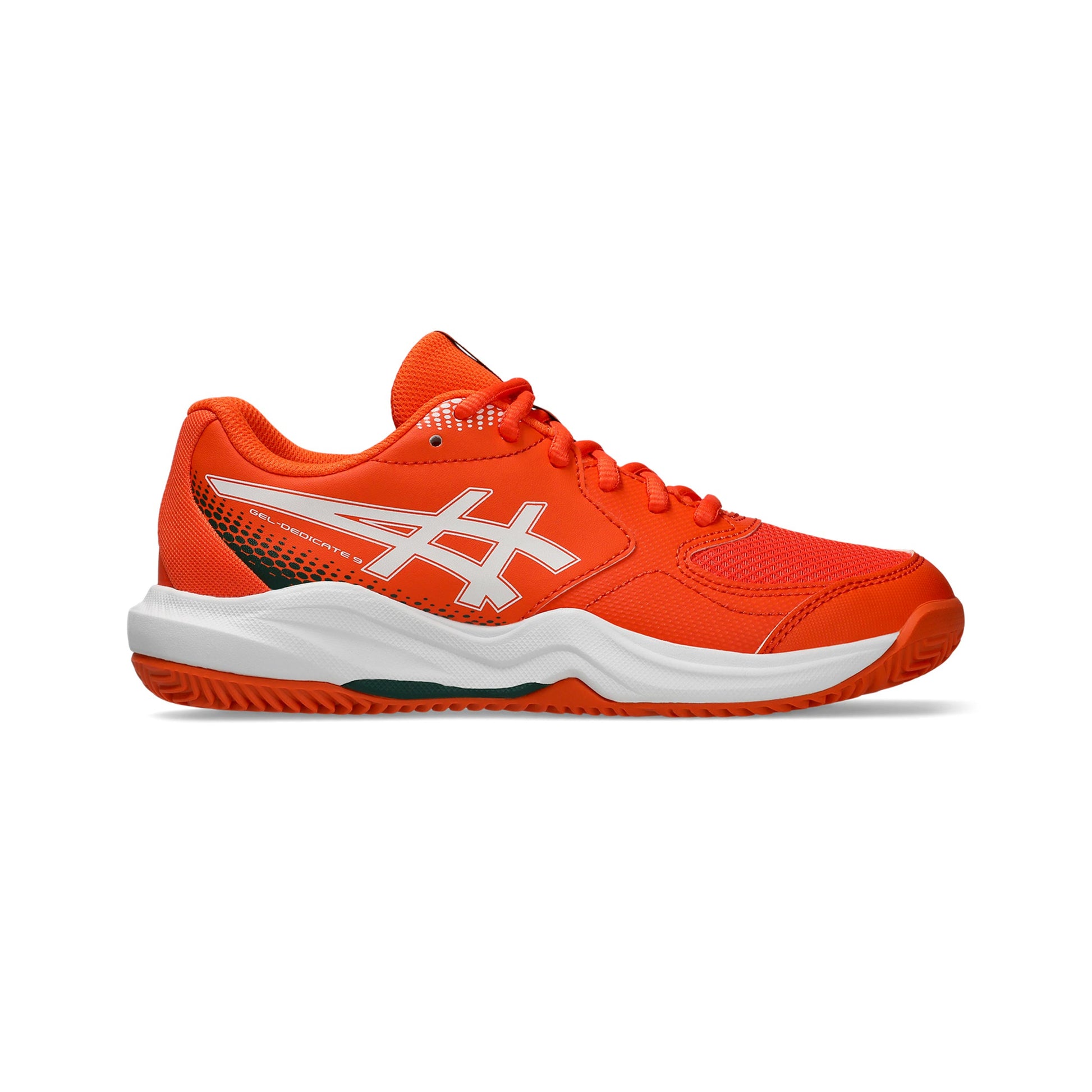 ASICS Gel-Dedicate 9 GS But do padla Dzieci - neonowy pomarańczowy, biały