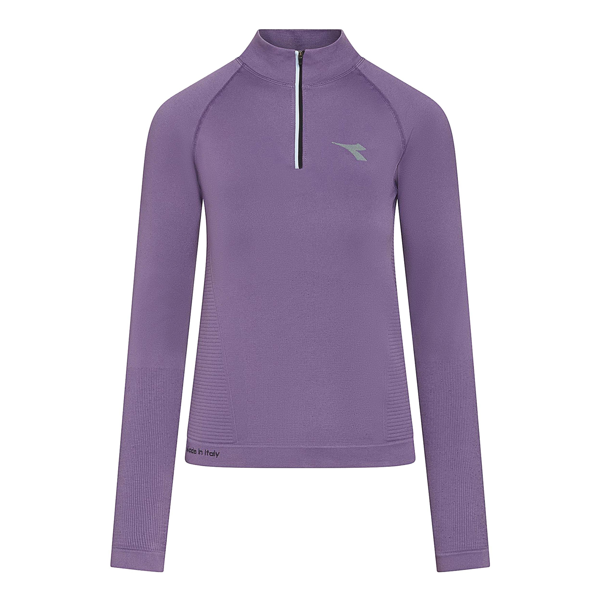 Diadora 1/2 Zip Stratouno Długi Rękaw Kobiety - fioletowy