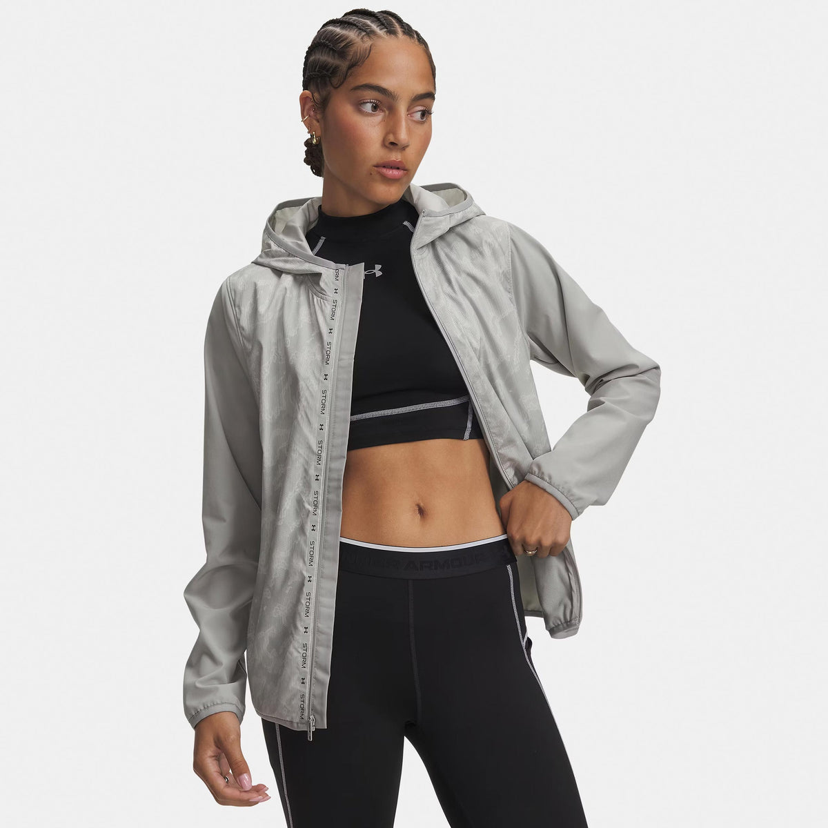 Under Armour Velociti ColdWeather Storm  Kurtka do biegania Kobiety - szary