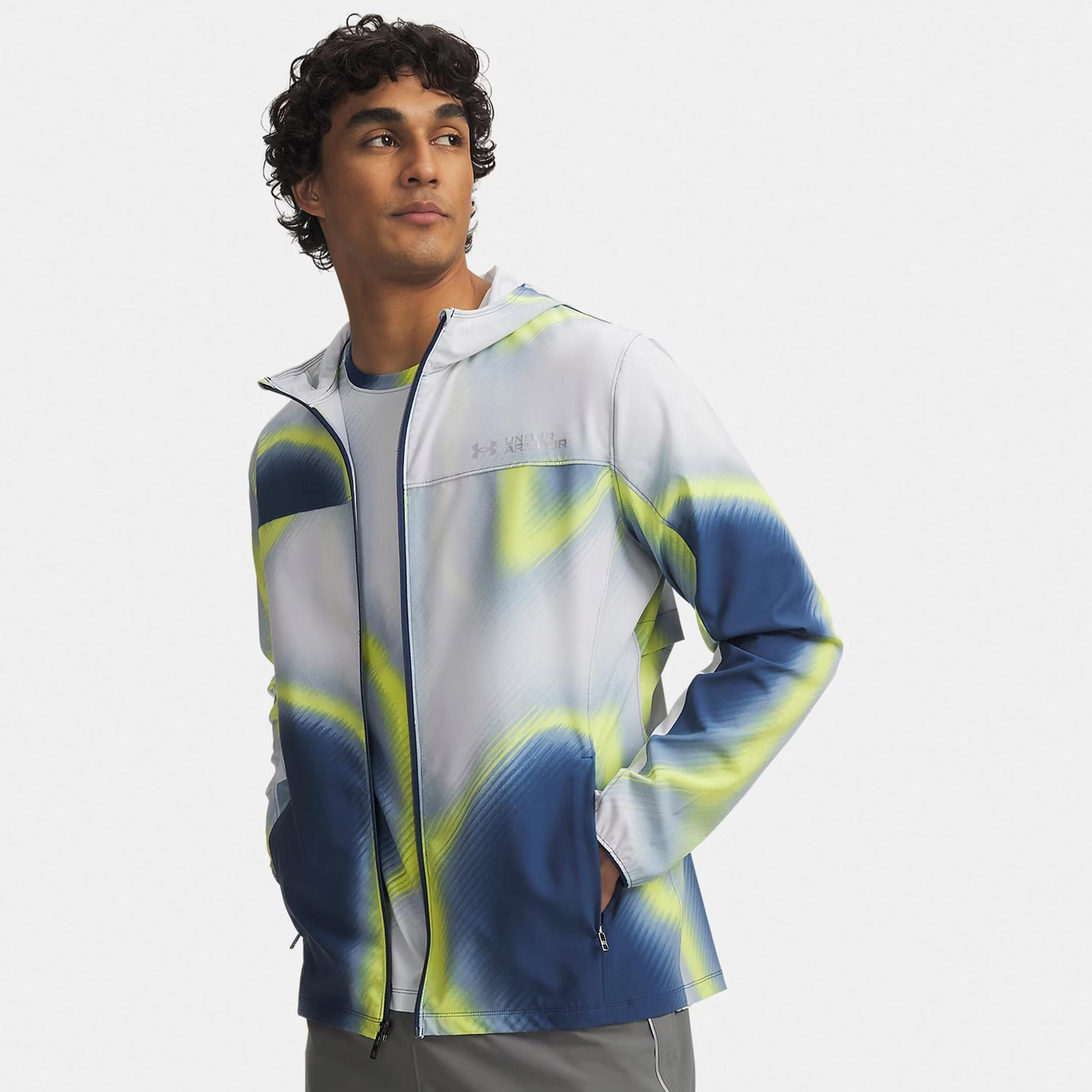 Under Armour Velociti Storm  Kurtka do biegania Mężczyźni - niebieski, wielokolorowy