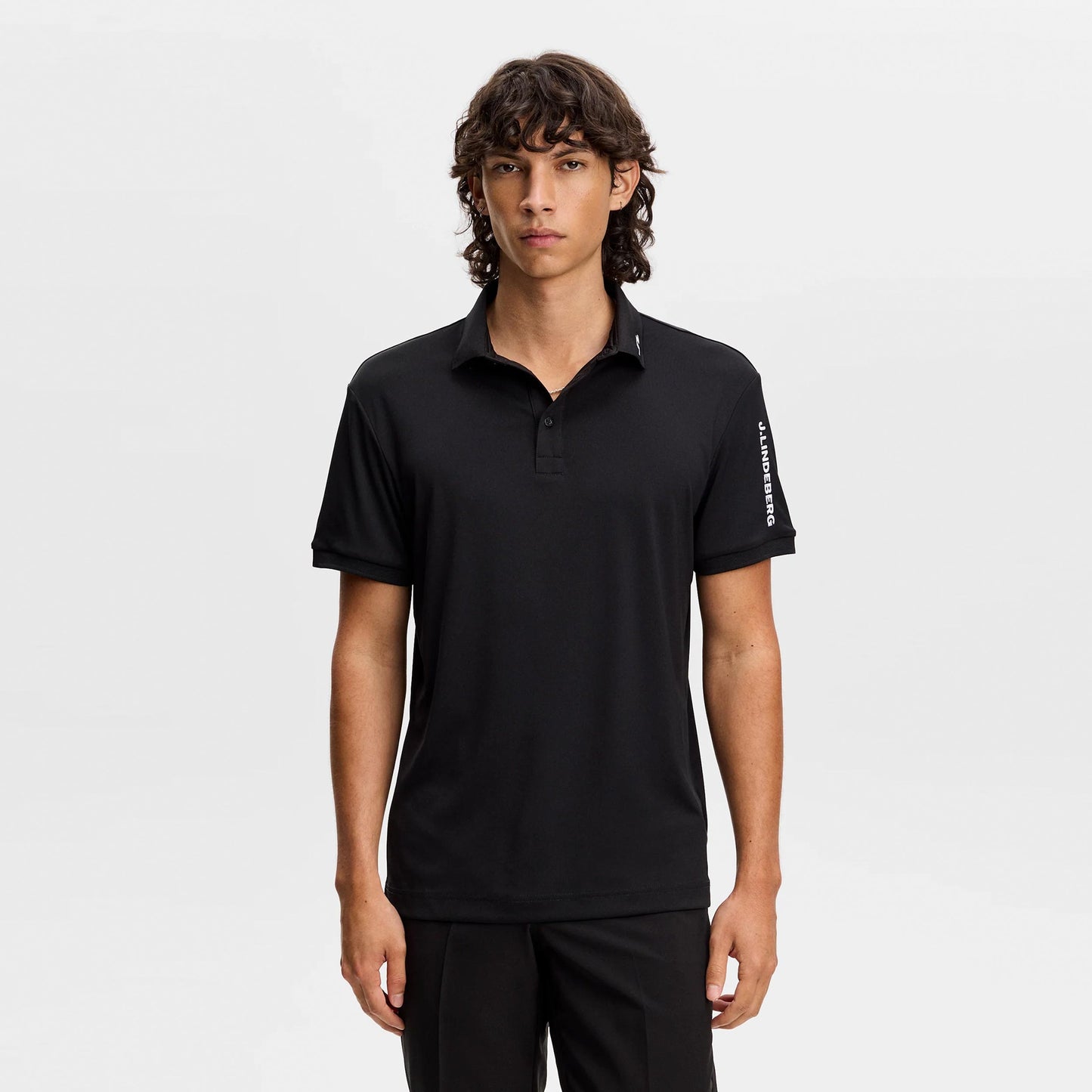 JLindeberg Tour Tech Polo Mężczyźni - czarny
