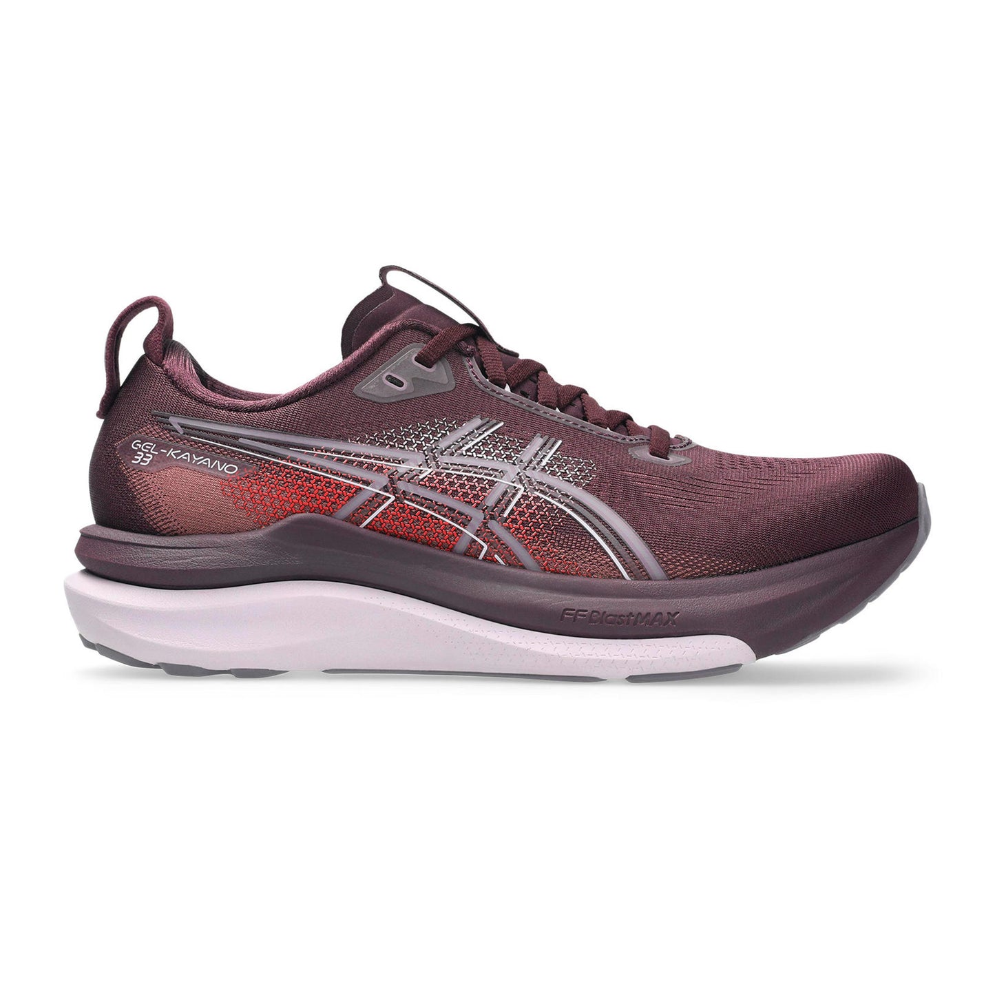 ASICS GEL-KAYANO 33 But stabilizujący Kobiety - czerwone wino, liliowy