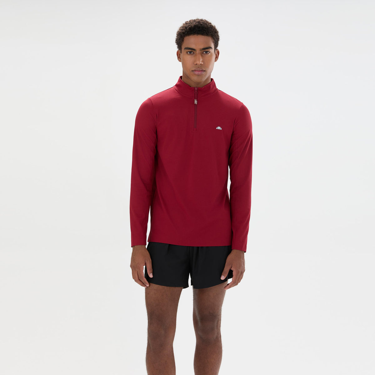 Ellesse Edmond 1/4 Zip Długi Rękaw Mężczyźni - czerwone wino