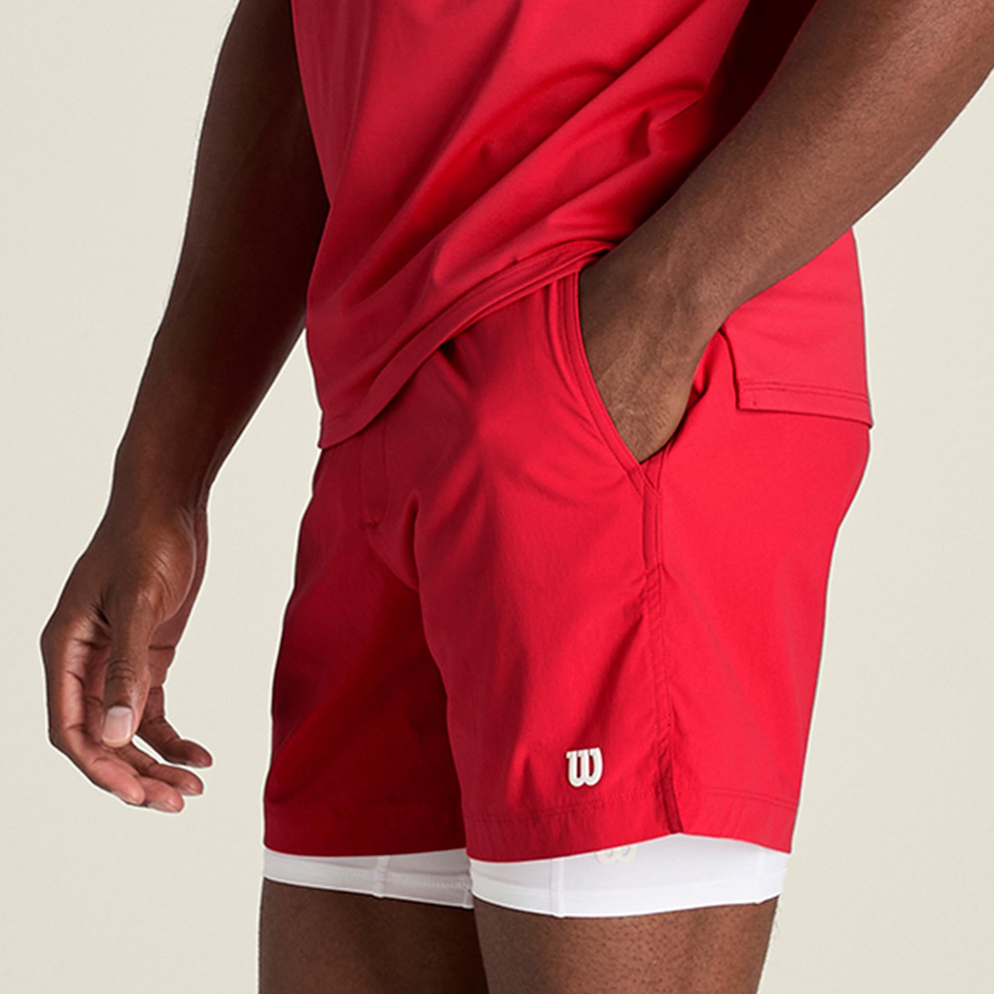 Wilson Volley 6in Unlined Szorty Mężczyźni - czerwony