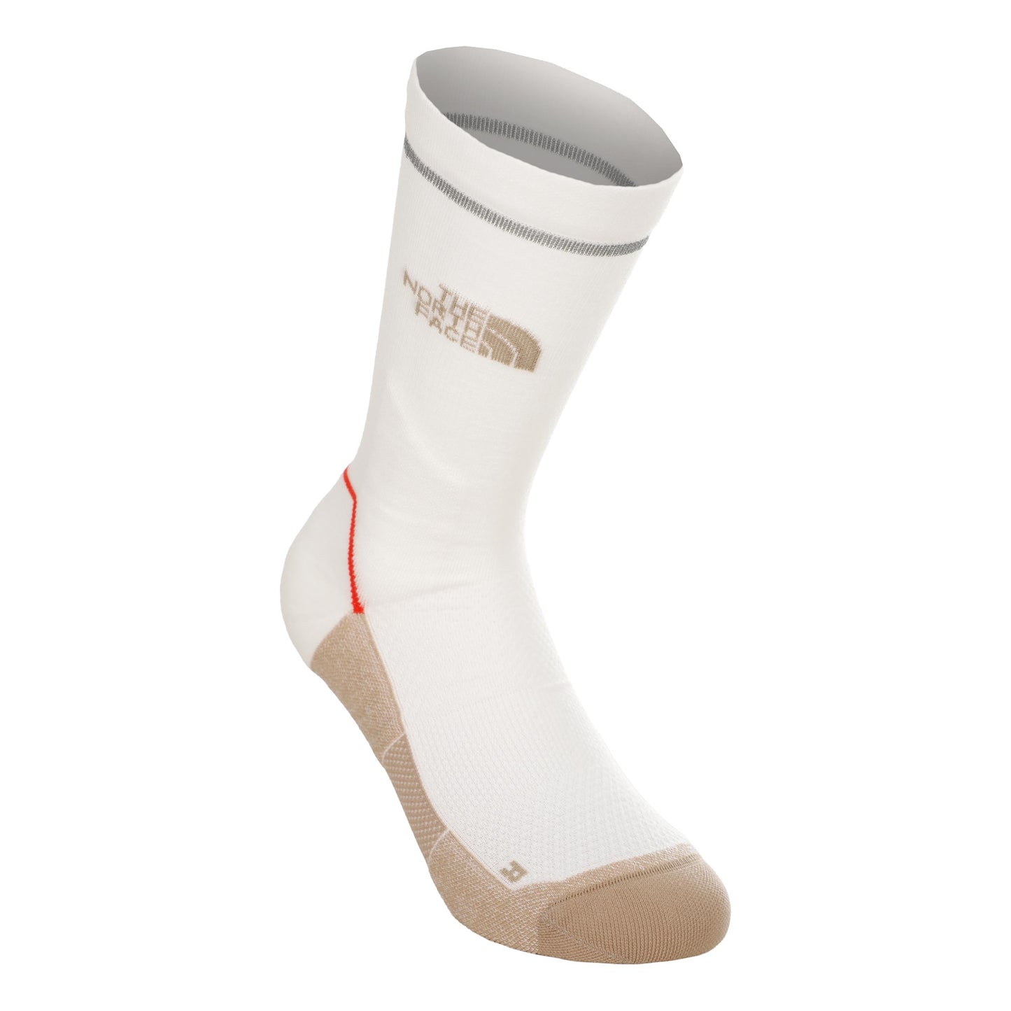 The North Face Trail Run Merino Crew Skarpety do biegania Unisex - krem, brąz
