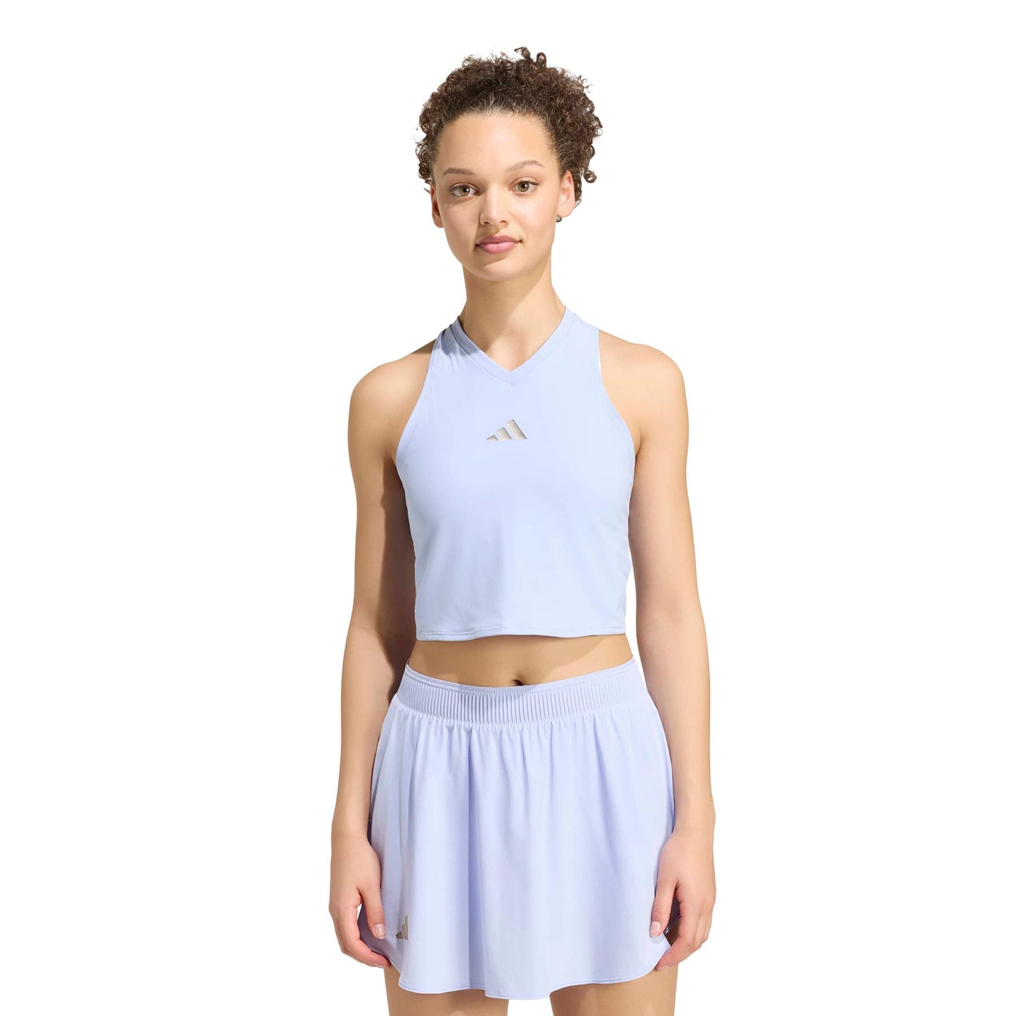 adidas Y- Pro Crop Tank top Kobiety - liliowy, srebrny