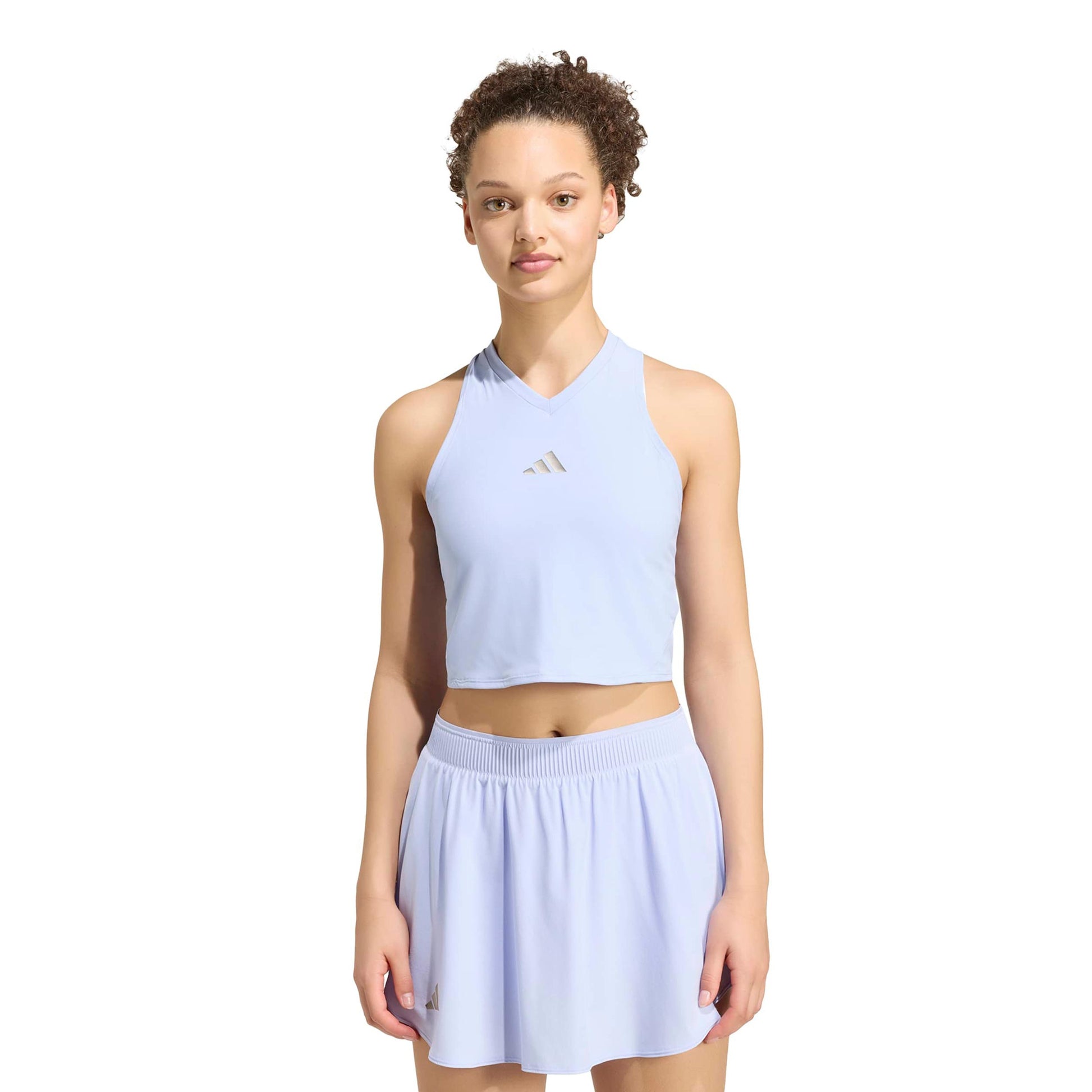 adidas Y- Pro Crop Tank top Kobiety - liliowy, srebrny