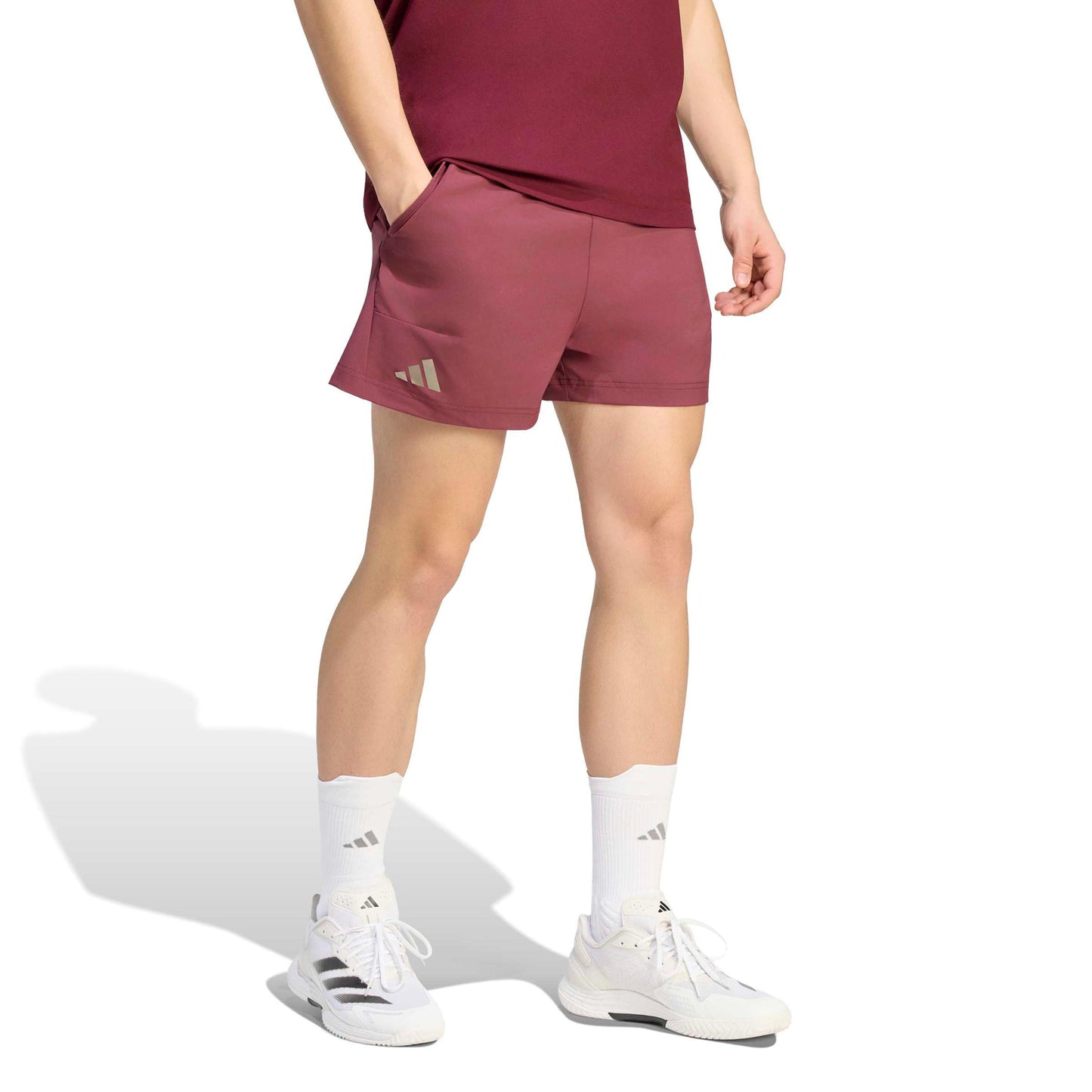 adidas Short & Tight Set Szorty Mężczyźni - czerwone wino