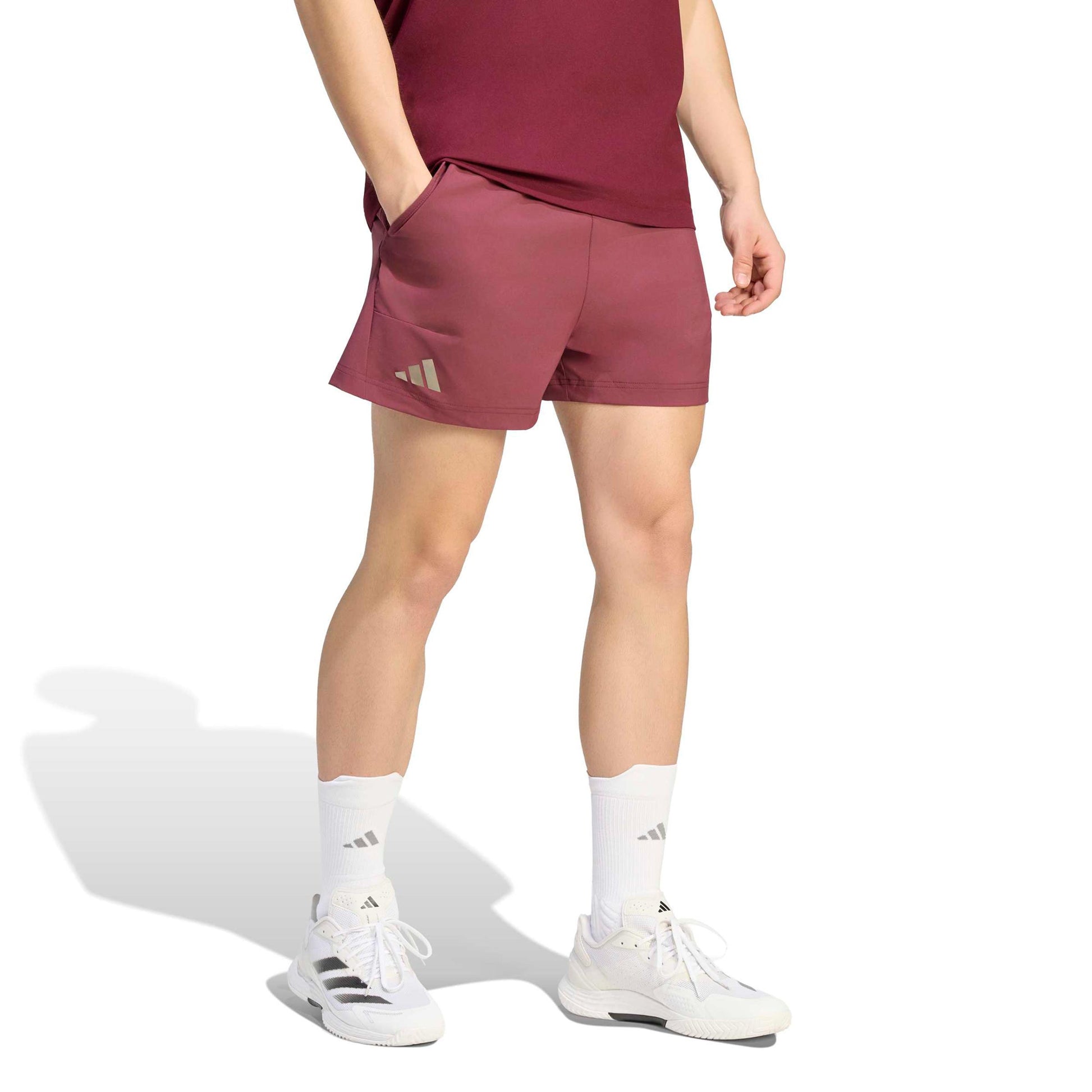 adidas Short & Tight Set Szorty Mężczyźni - czerwone wino