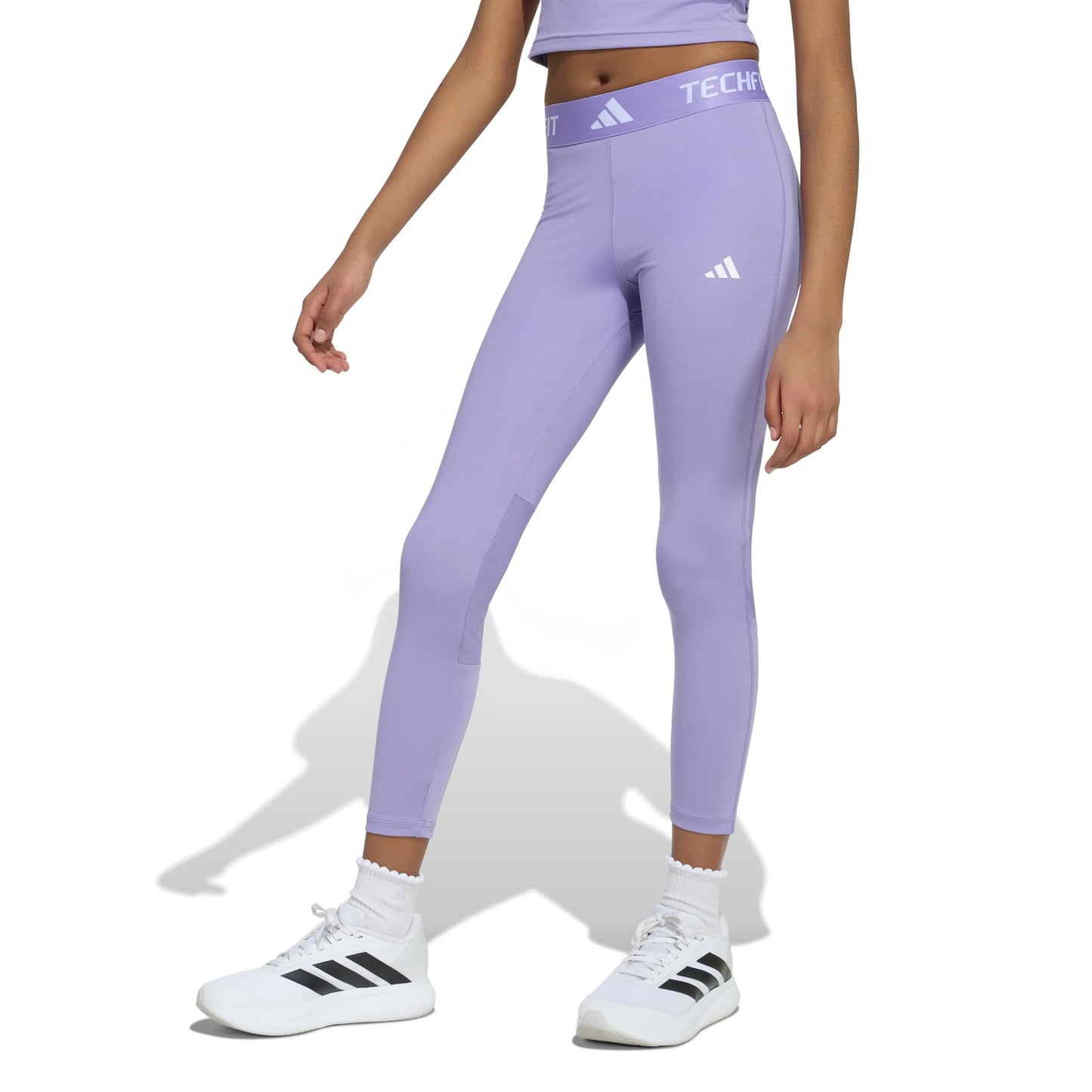 adidas 7/8 Getry Dzieci - liliowy, biały