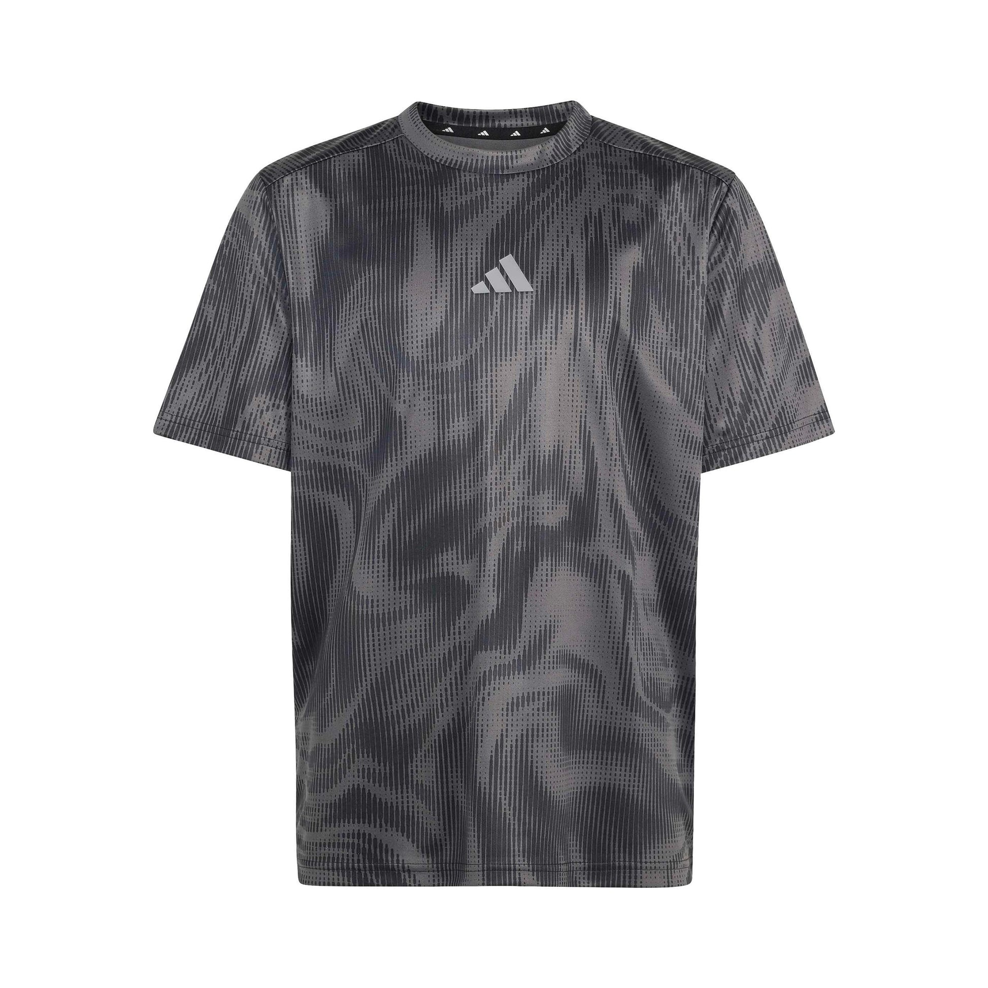 adidas Allover Graphik Koszulka Dzieci - ciemnoszary, czarny