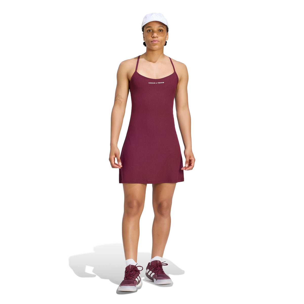 adidas Sukienka Kobiety - czerwone wino