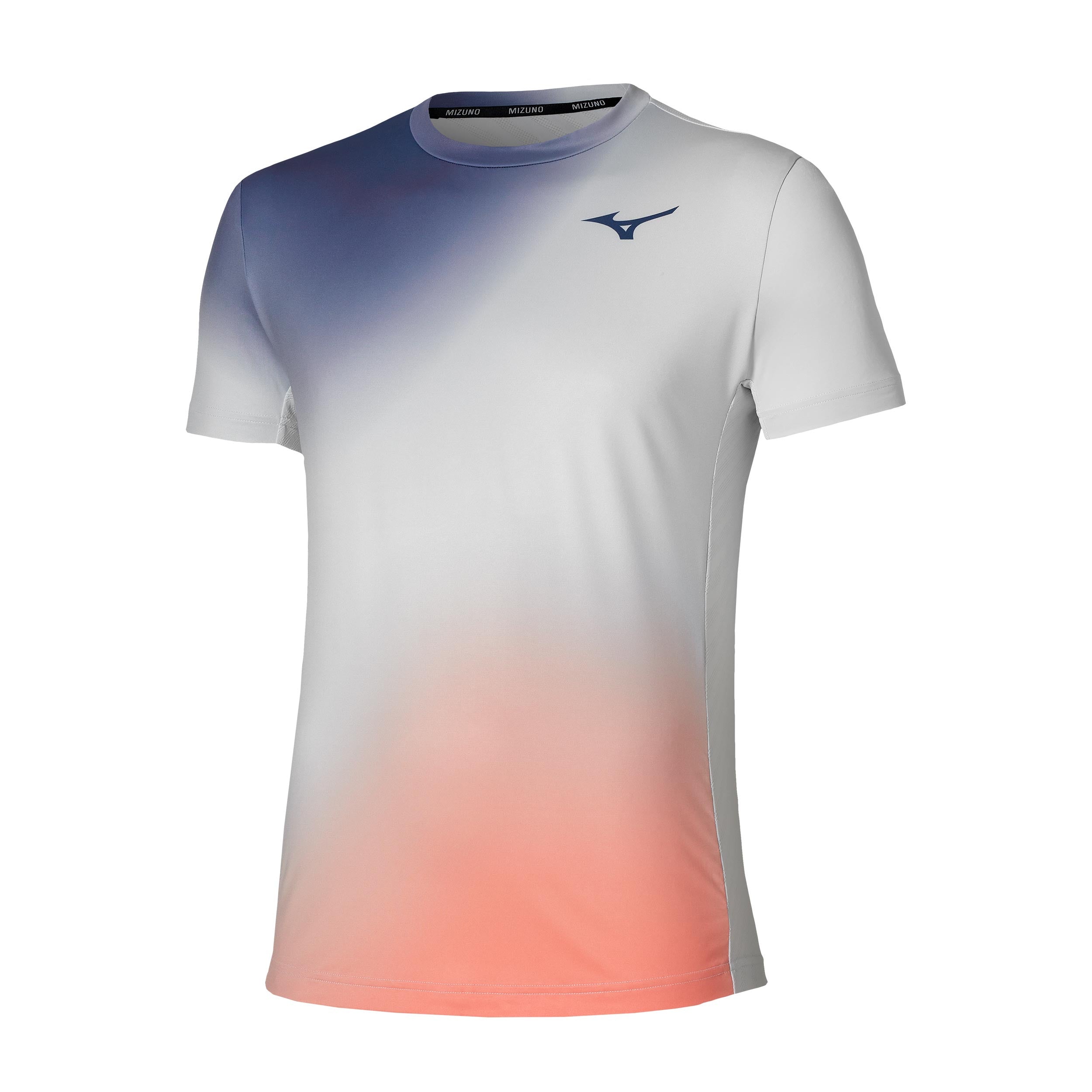 Mizuno Graphic Koszulka Mężczyźni - jasnoszary, koral