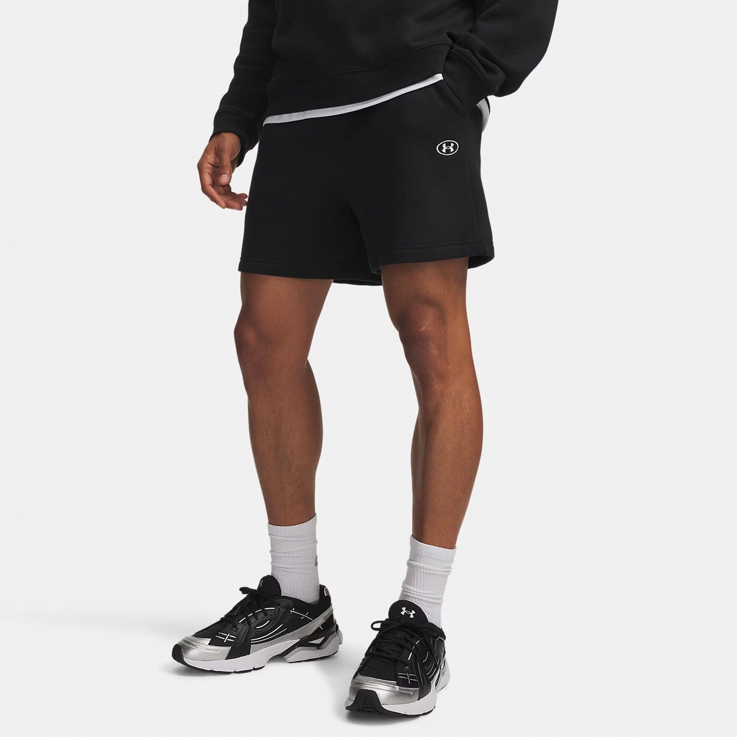 Under Armour Rival Fleece  Szorty Mężczyźni - czarny, biały