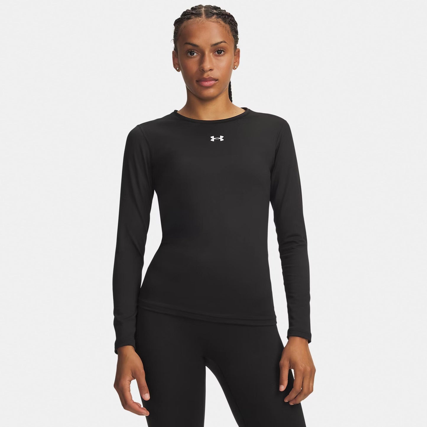 Under Armour ColdGear Crew Długi Rękaw Kobiety - czarny, biały