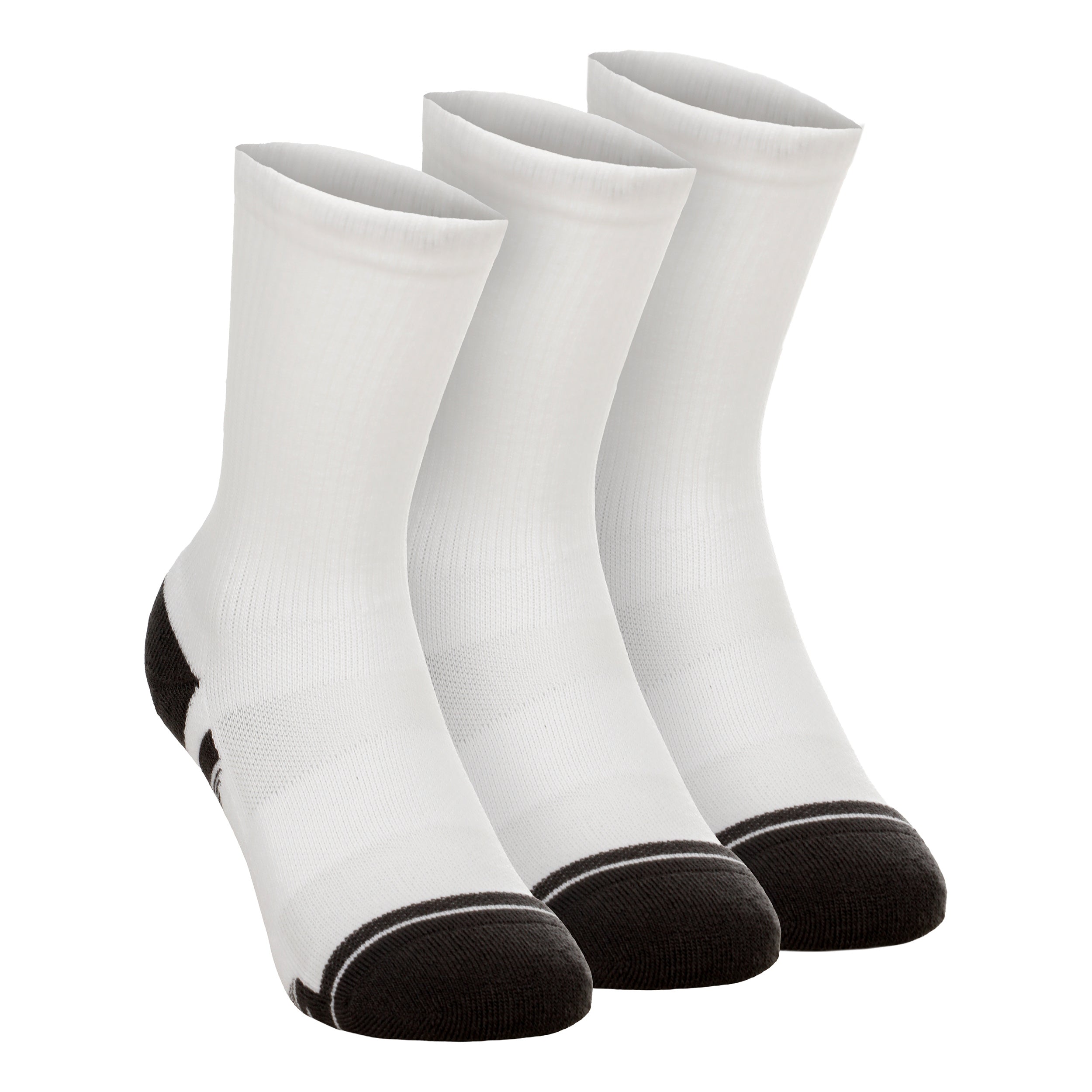 Under Armour Performance Tech Crew Skarpety sportowe Opakowanie 3 szt. Unisex - biały, ciemnoszary