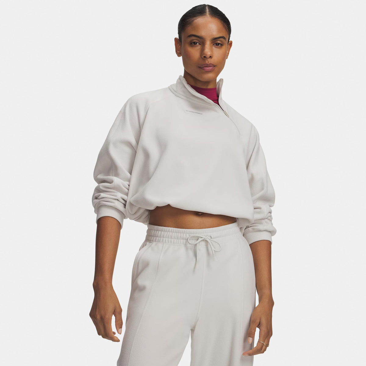 Under Armour Performance Fleece 1/4 Zip Bluza Kobiety - biały, biały