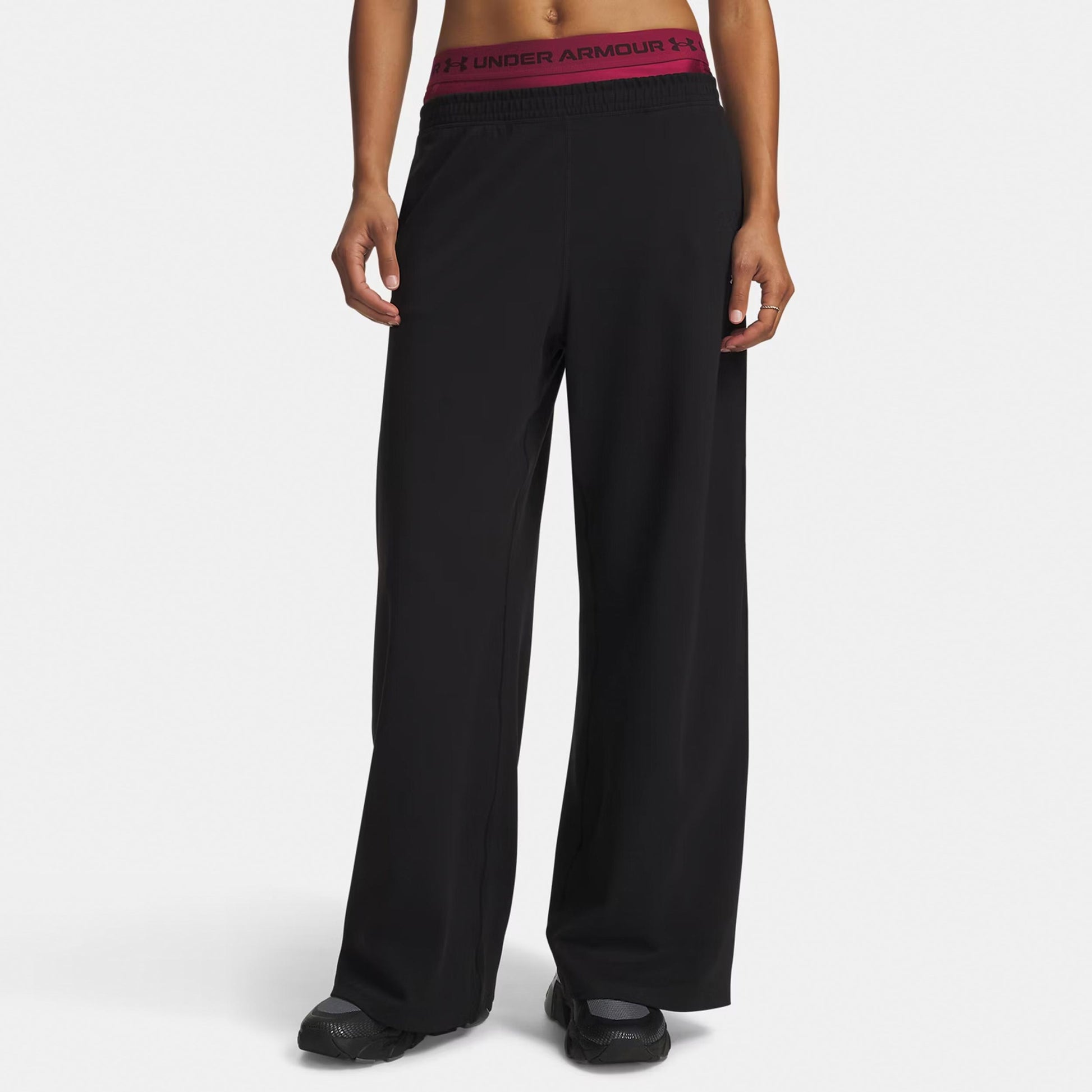 Under Armour Motion Wide Spodnie dresowe Kobiety - czarny, biały