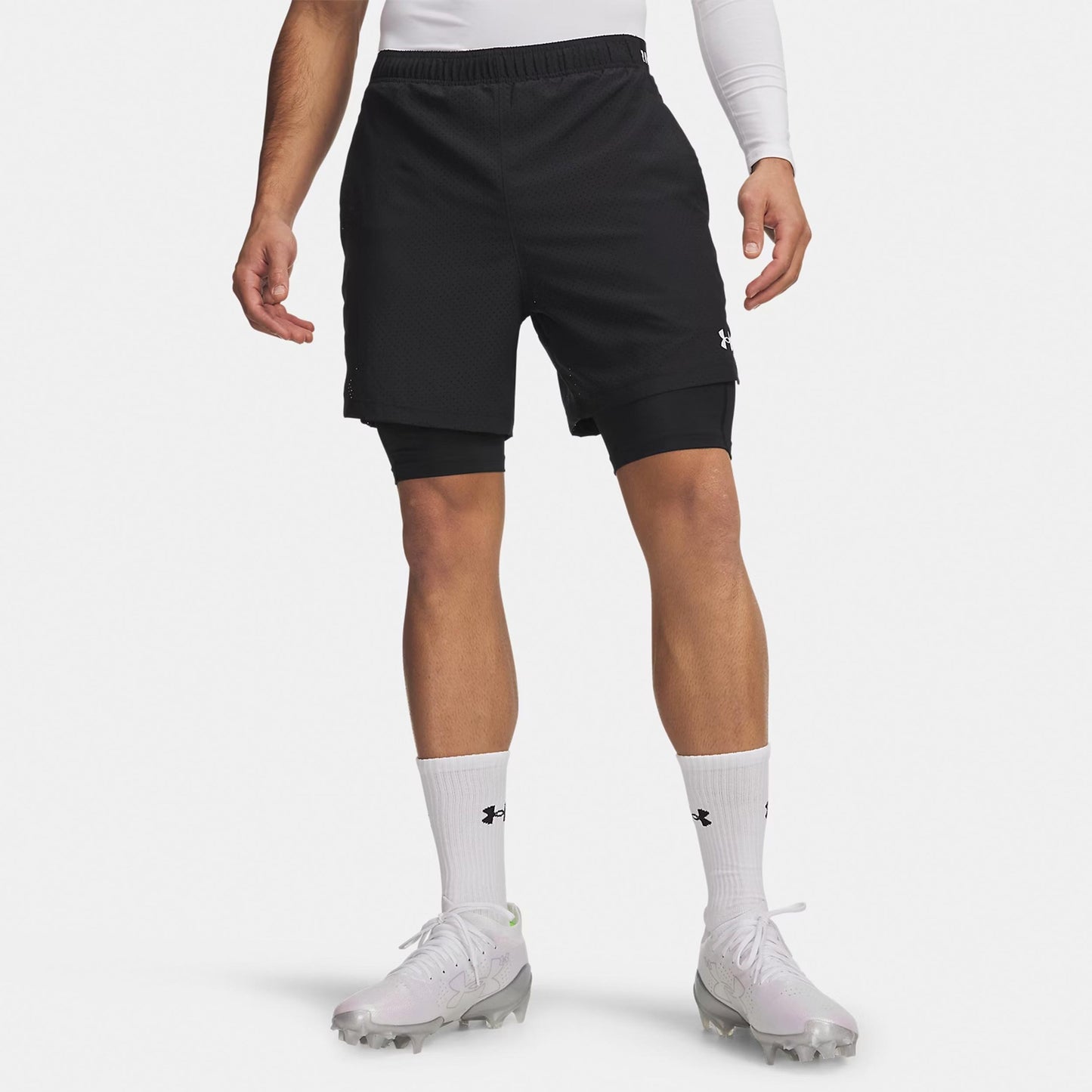 Under Armour Vanish Woven 2.0 2n1 Szorty Mężczyźni - czarny, biały