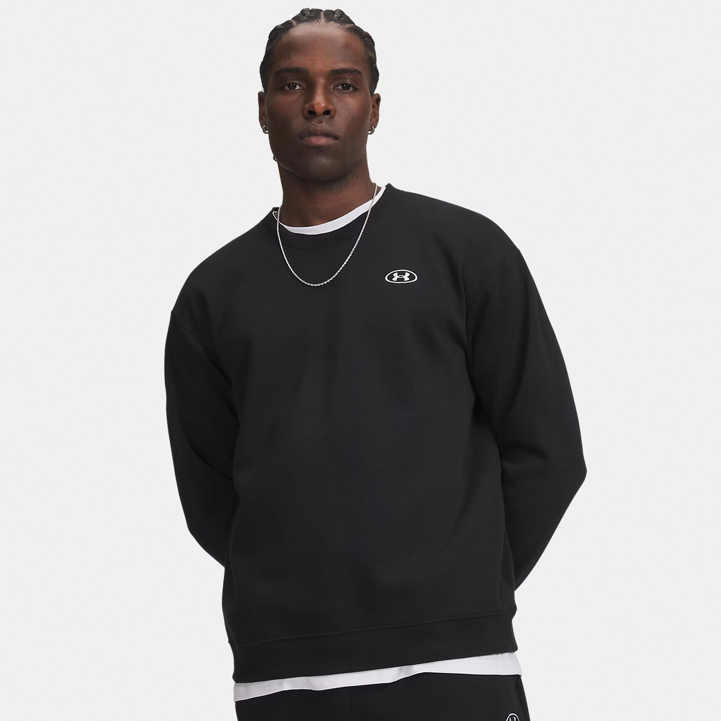 Under Armour Rival Fleece Crew Bluza Mężczyźni - czarny, biały