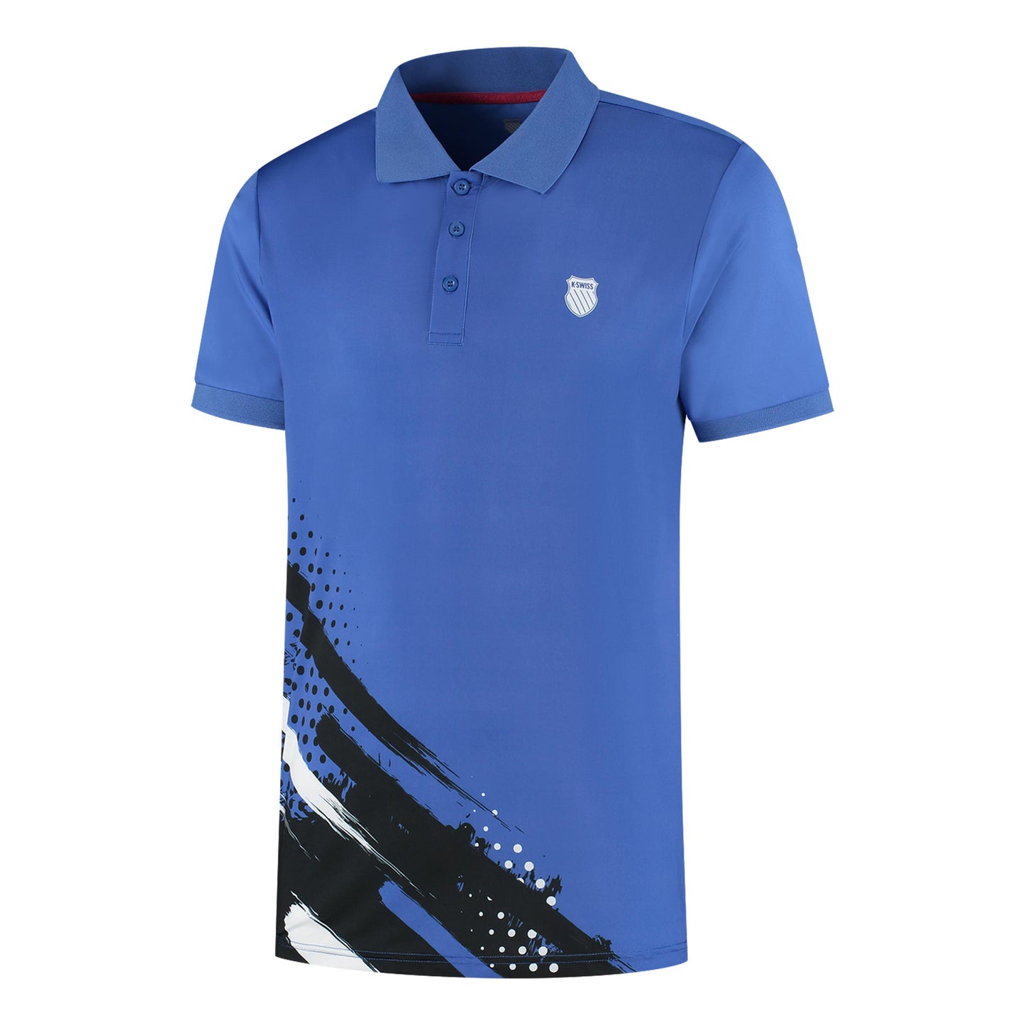 K-Swiss Hypercourt Print Stripe Polo Mężczyźni - niebieski, ciemnoniebieski