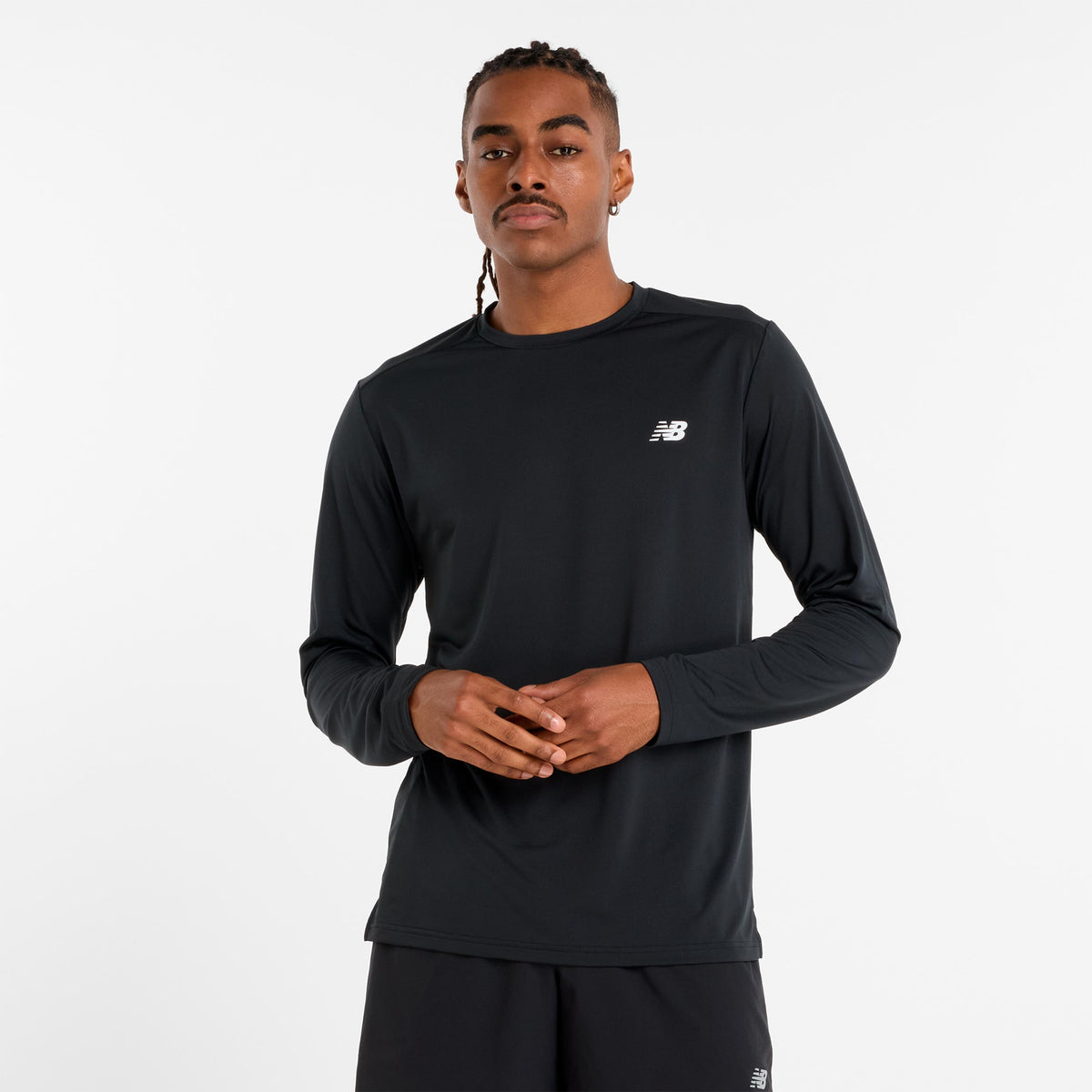 New Balance Długi Rękaw Mężczyźni - czarny