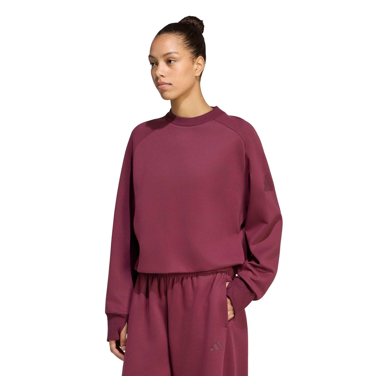 adidas Soft Lux Winter Knit Bluza Kobiety - czerwone wino