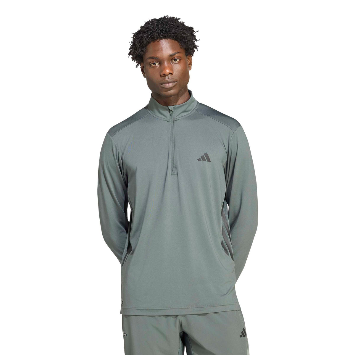adidas Essentials 1/4 Zip Bluza Mężczyźni - ciemnozielony