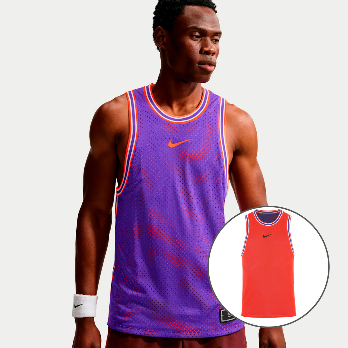 Nike Carlos Alcaraz Reversible Court Slam Tank top Mężczyźni - liliowy, pomarańczowy