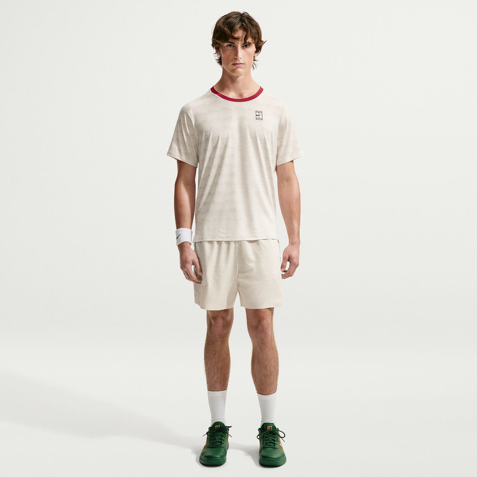 Nike Court Advantage Koszulka Mężczyźni - krem, czerwony