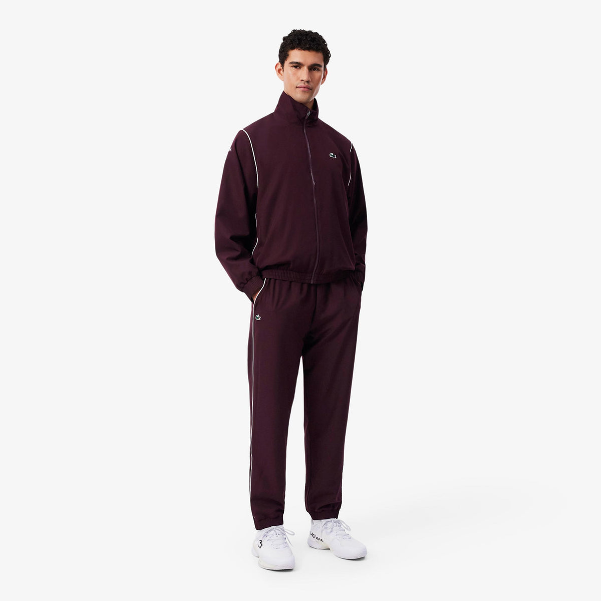 Lacoste Dres Mężczyźni - czerwone wino