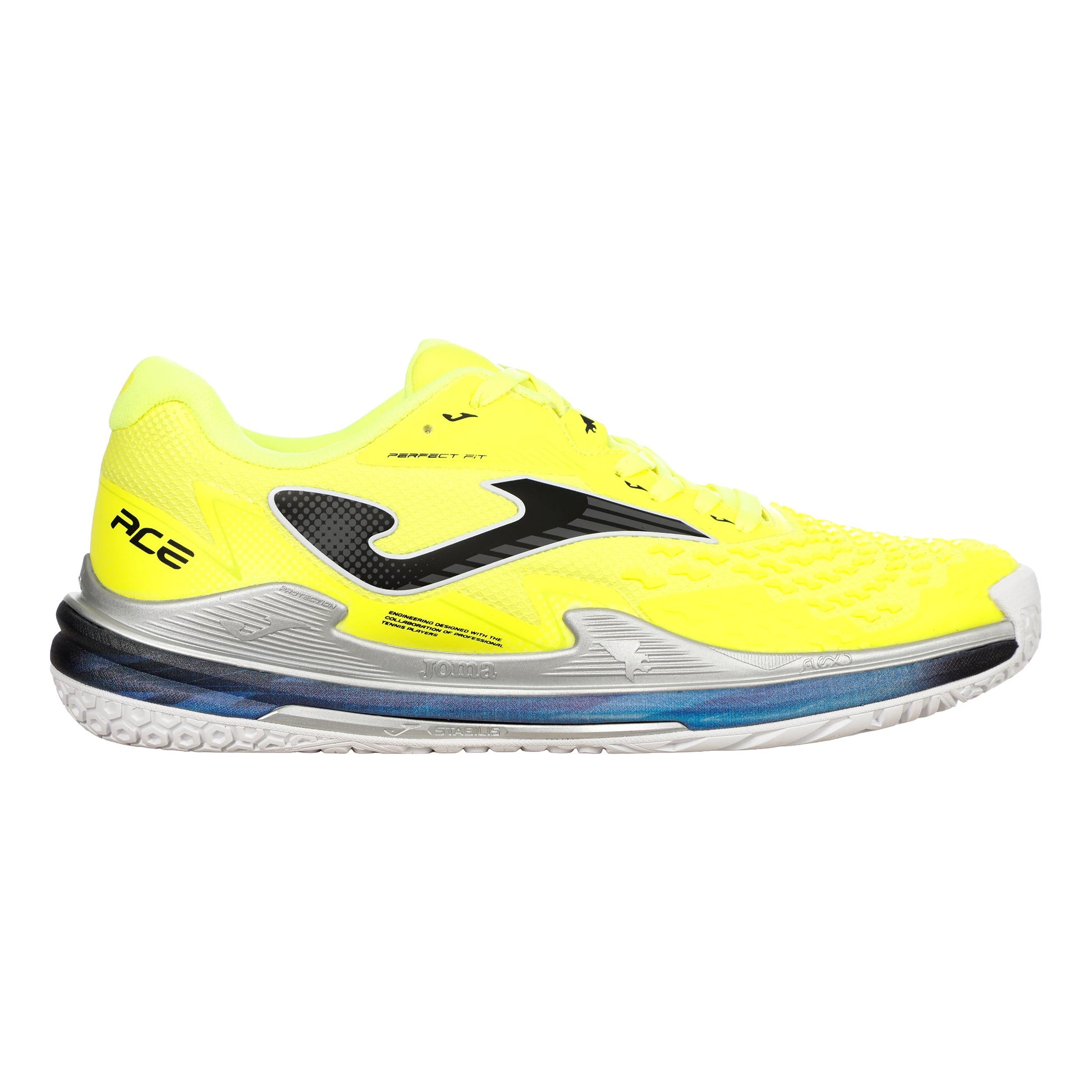 Joma Ace buty do tenisa allcourt Mężczyźni - neonowy żółty, srebrny