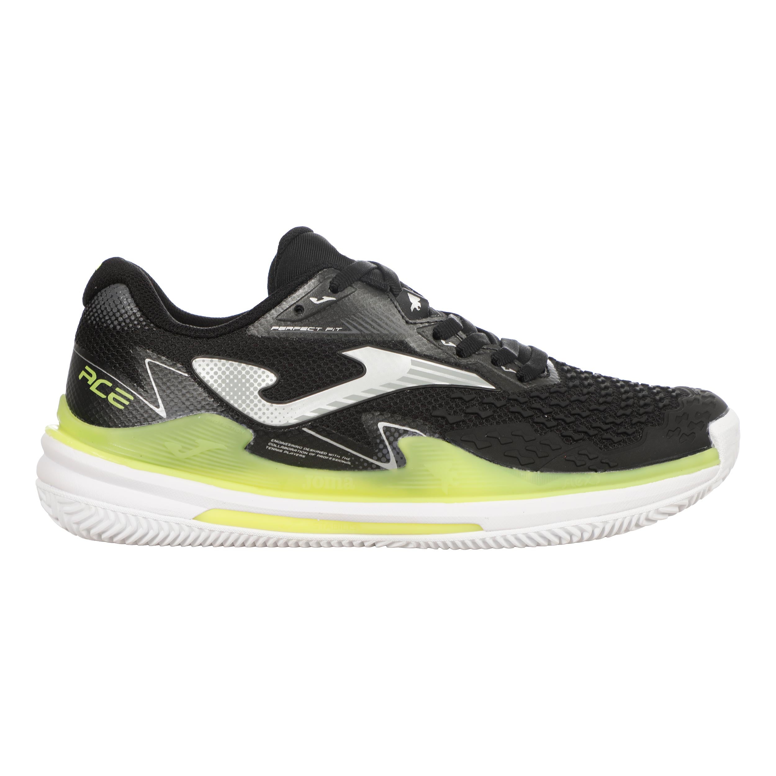 Joma Ace buty do tenisa ziemnego Kobiety - czarny, limonka