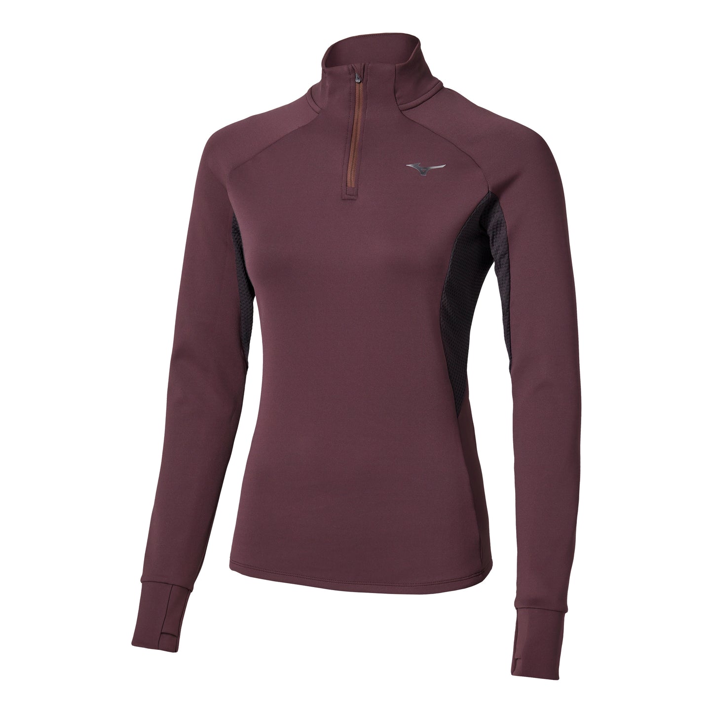 Mizuno Active Warmalite Half Zip Koszulka do biegania Kobiety - ciemnoczerwony