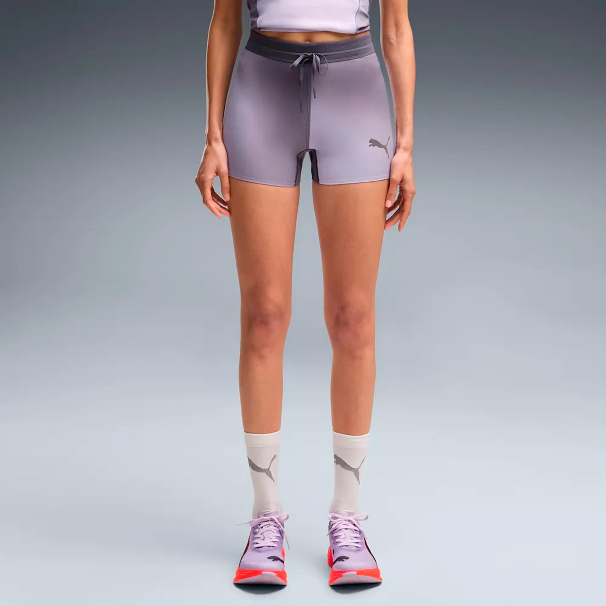 Puma Lightspeed AOP 3in   Getry do biegania Kobiety - szary