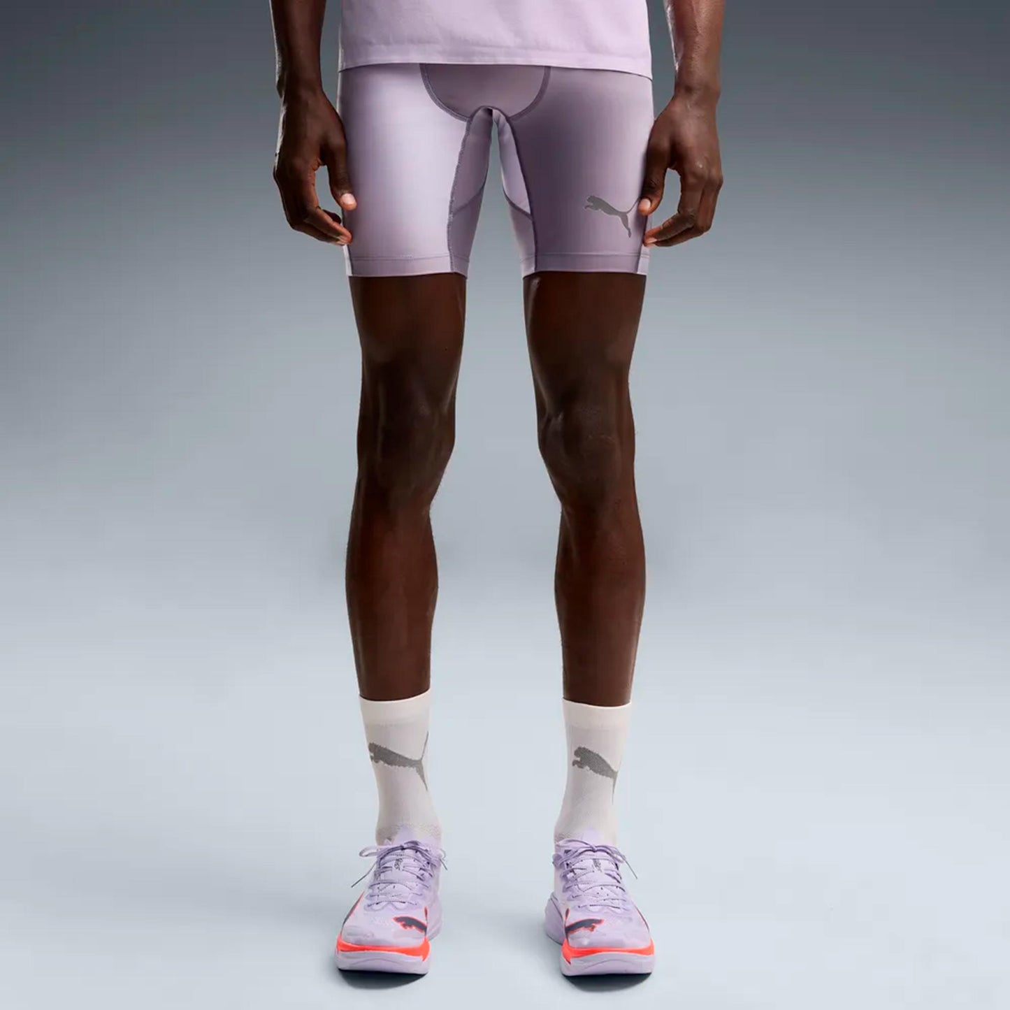 Puma Lightspeed AOP 8in half  Getry do biegania Mężczyźni - szary