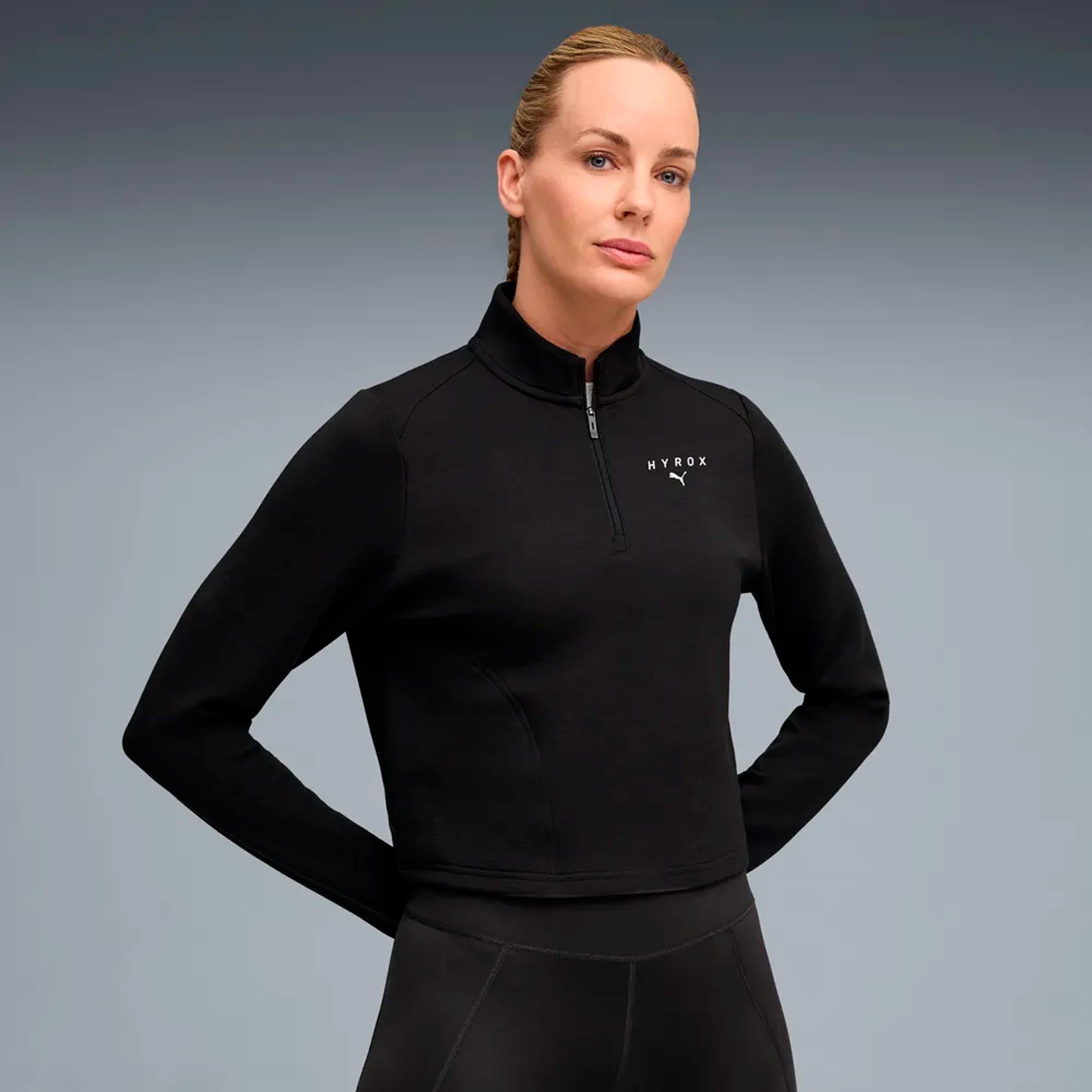 Puma HYROX Cloudspun 1/4 Zip  Koszulka do biegania Kobiety - czarny